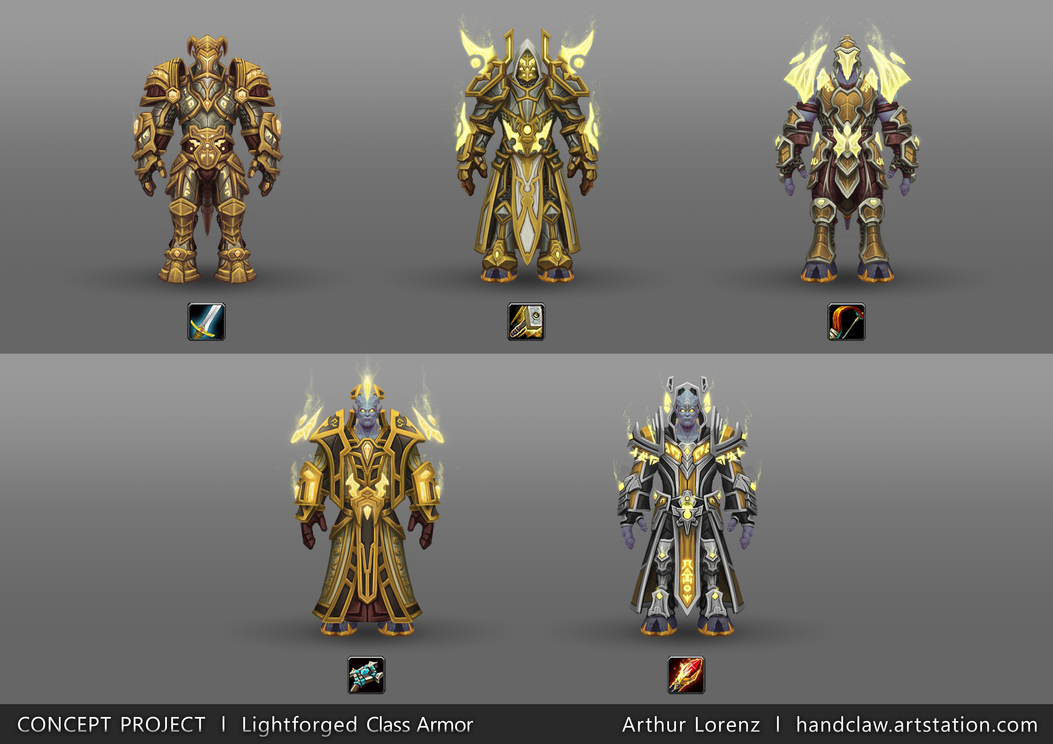 Arthur Lorenz Fan Art World Of Warcraft Racial Class Armor Design