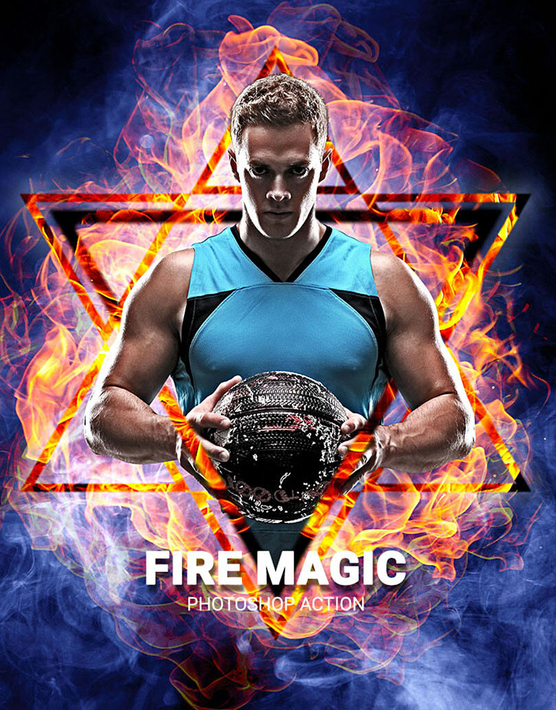fire magic photoshop action denis marvin