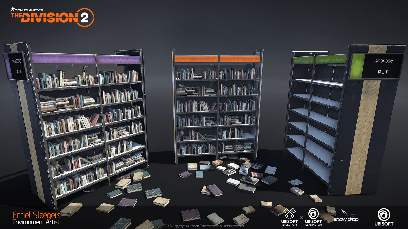 Generic bookcases with book variations