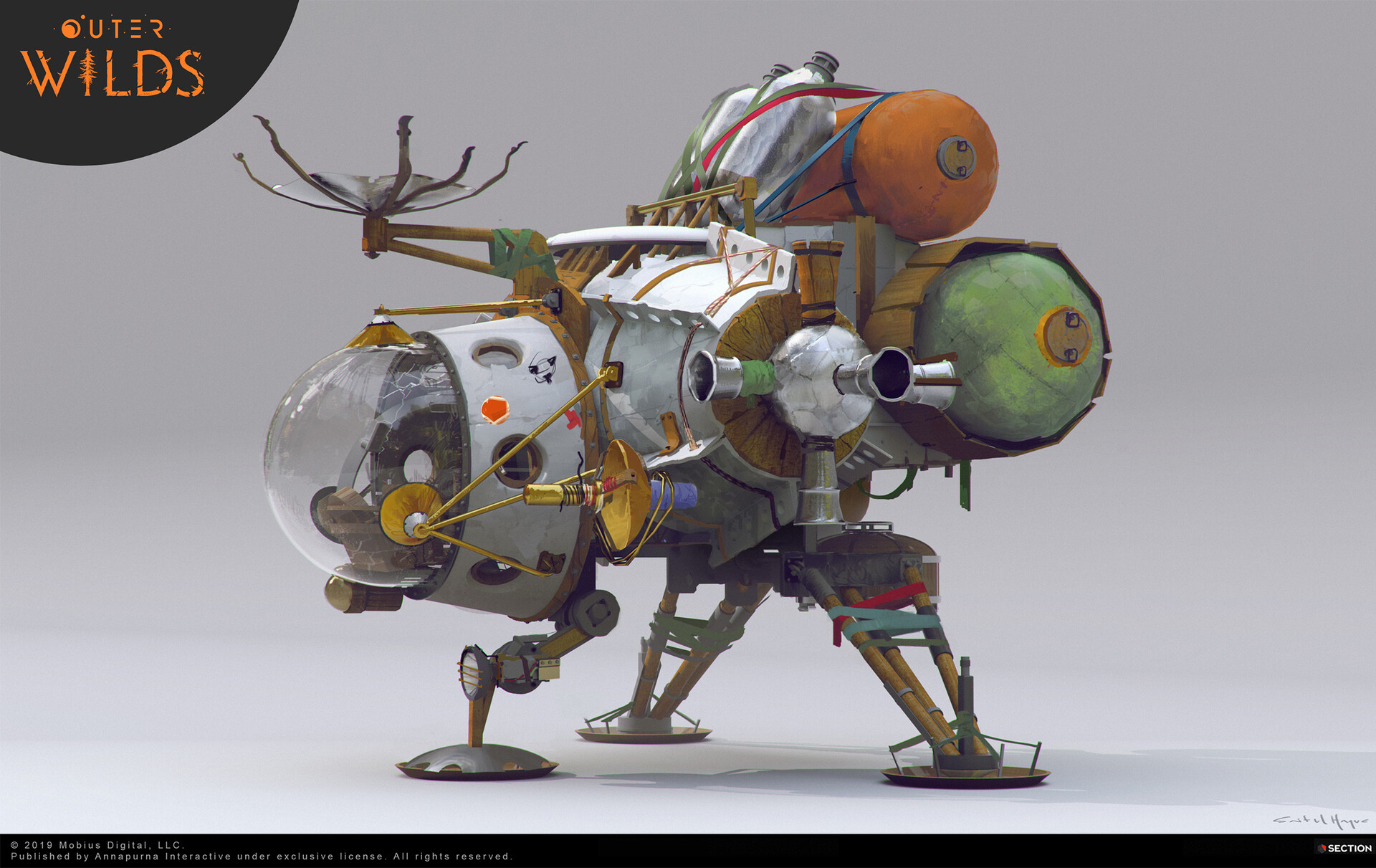Your Space Ship, concept art design for Outer Wilds by Saiful Haque : outerwilds