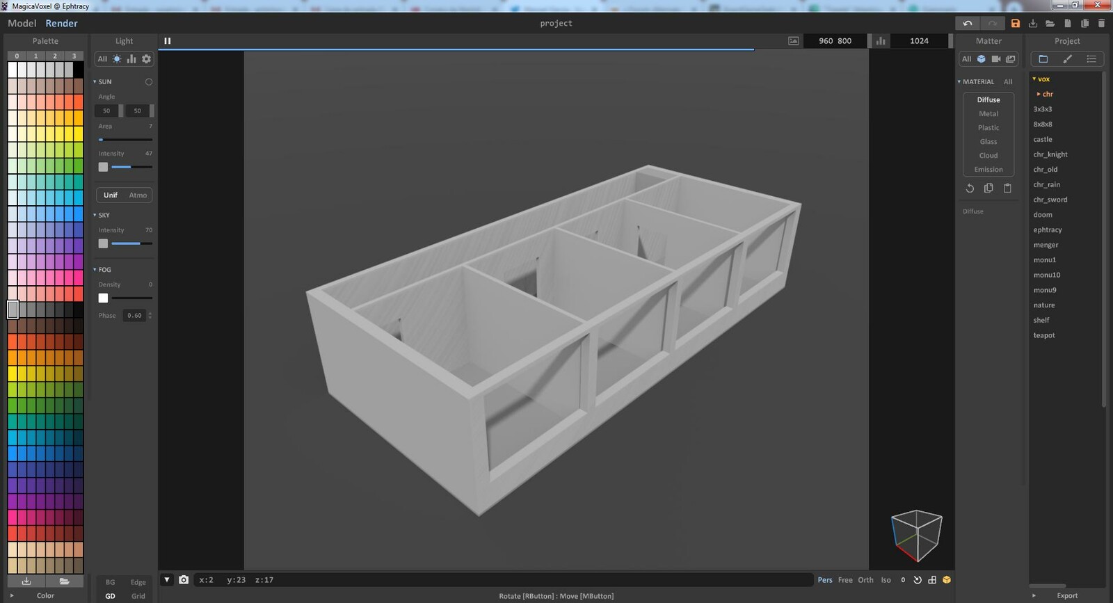 Modelling floor