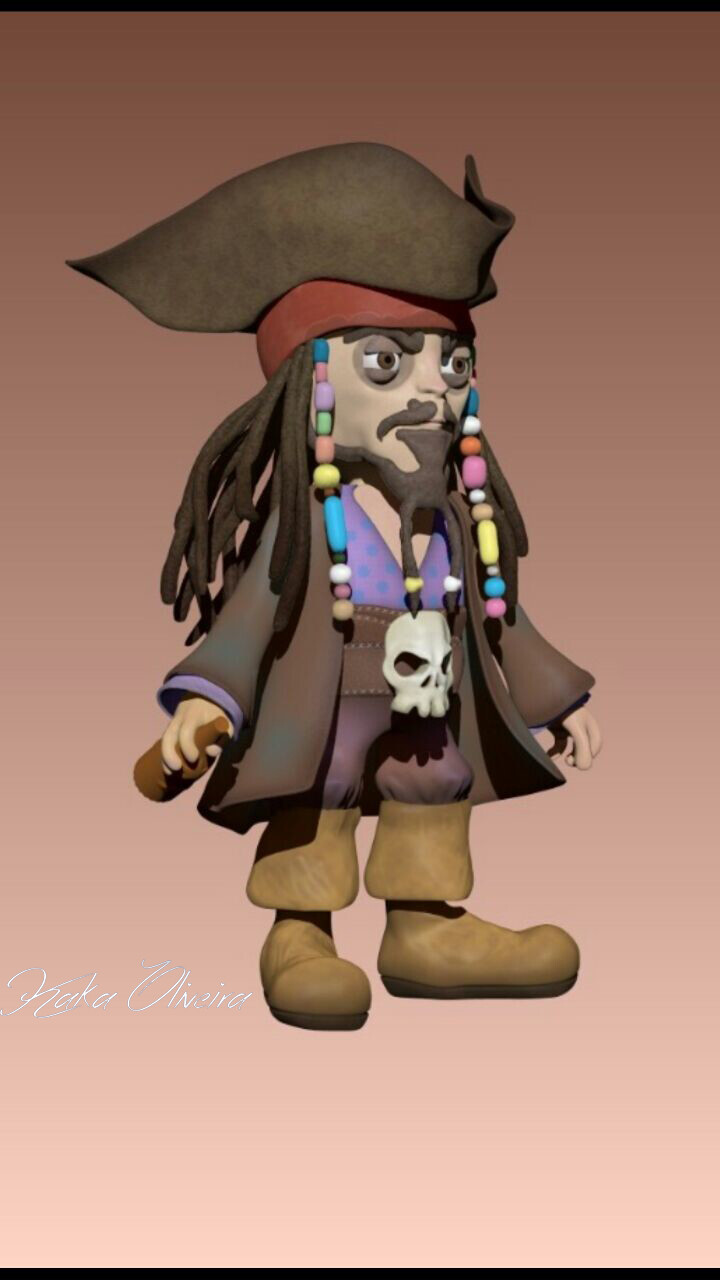 ArtStation - Cap. Jack Sparrow - Cartoon Style, image size:720x1280