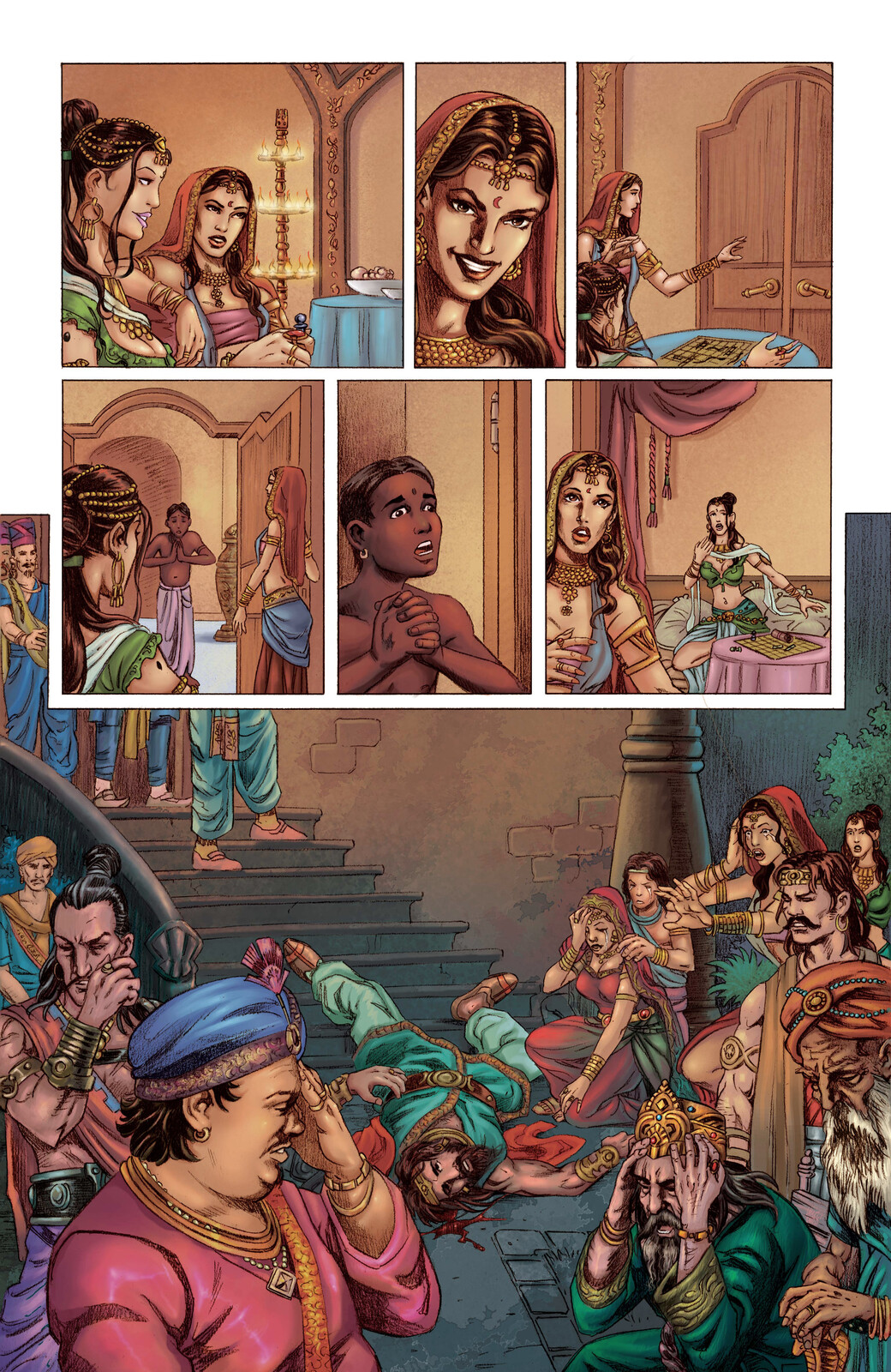 Scions of the Cursed King
Page 5, color by Santosh Pillewar