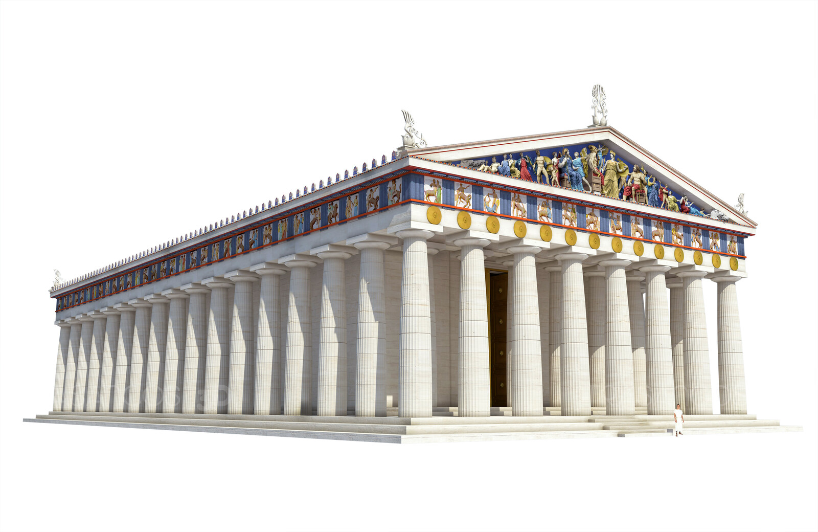 Reconstruction of the Parthenon in Athens.