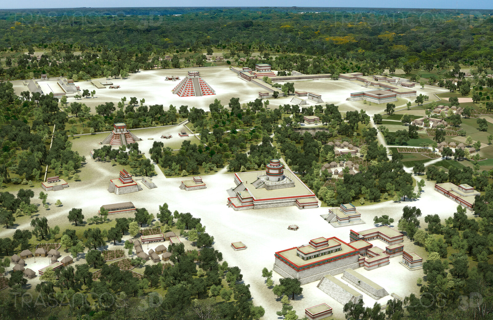 View of the reconstructed mayan city of Chichen Itza.
Modeled in collaboration with:
- Andrés Armesto
- Alejandro Soriano
- Carlos Paz
- Diego Blanco