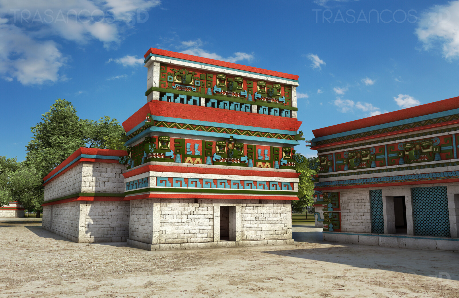 'Iglesia' (Church) building in Chichen Itza.
Modeled in collaboration with:
- Diego Blanco