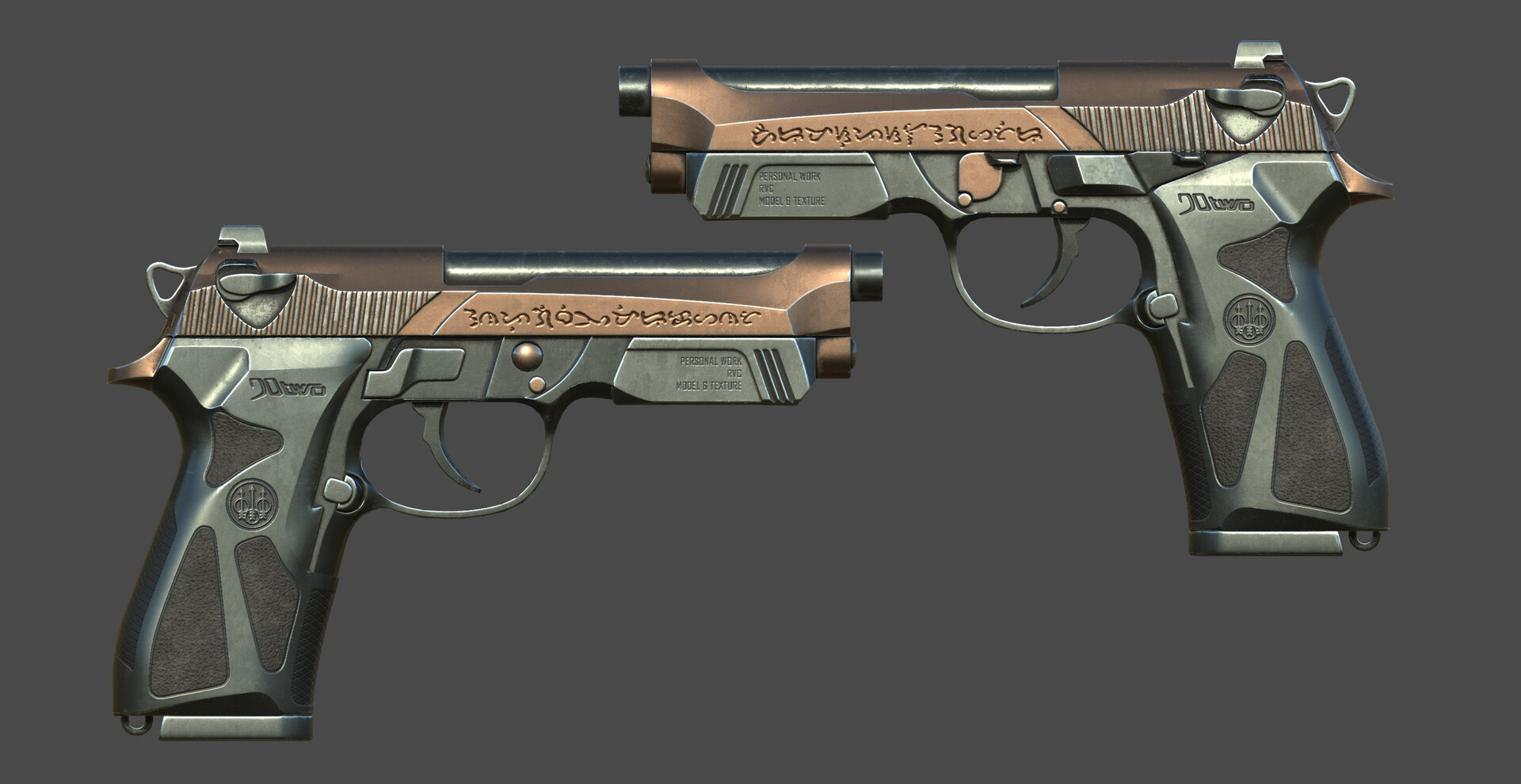 WE BERETTA 90-Two リアルカスタム　ガスガン we tech 改】 リアル刻印 ベレッタ 90two 90-two ガスブロー