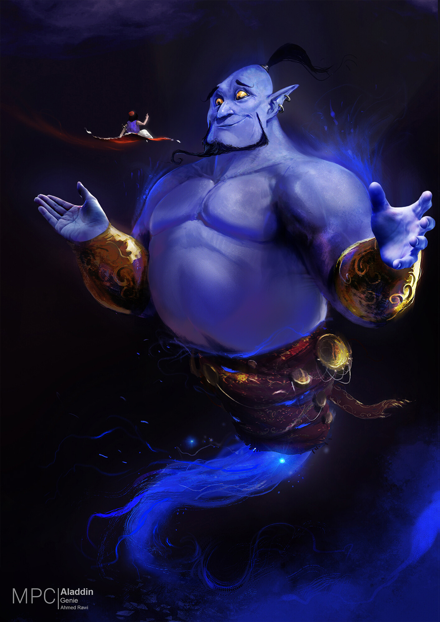 Victor el Bizarro - Genie. Aladdin fan art