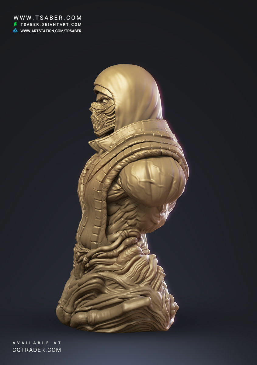 Taregh Saber Mortal Kombat Scorpion Bust