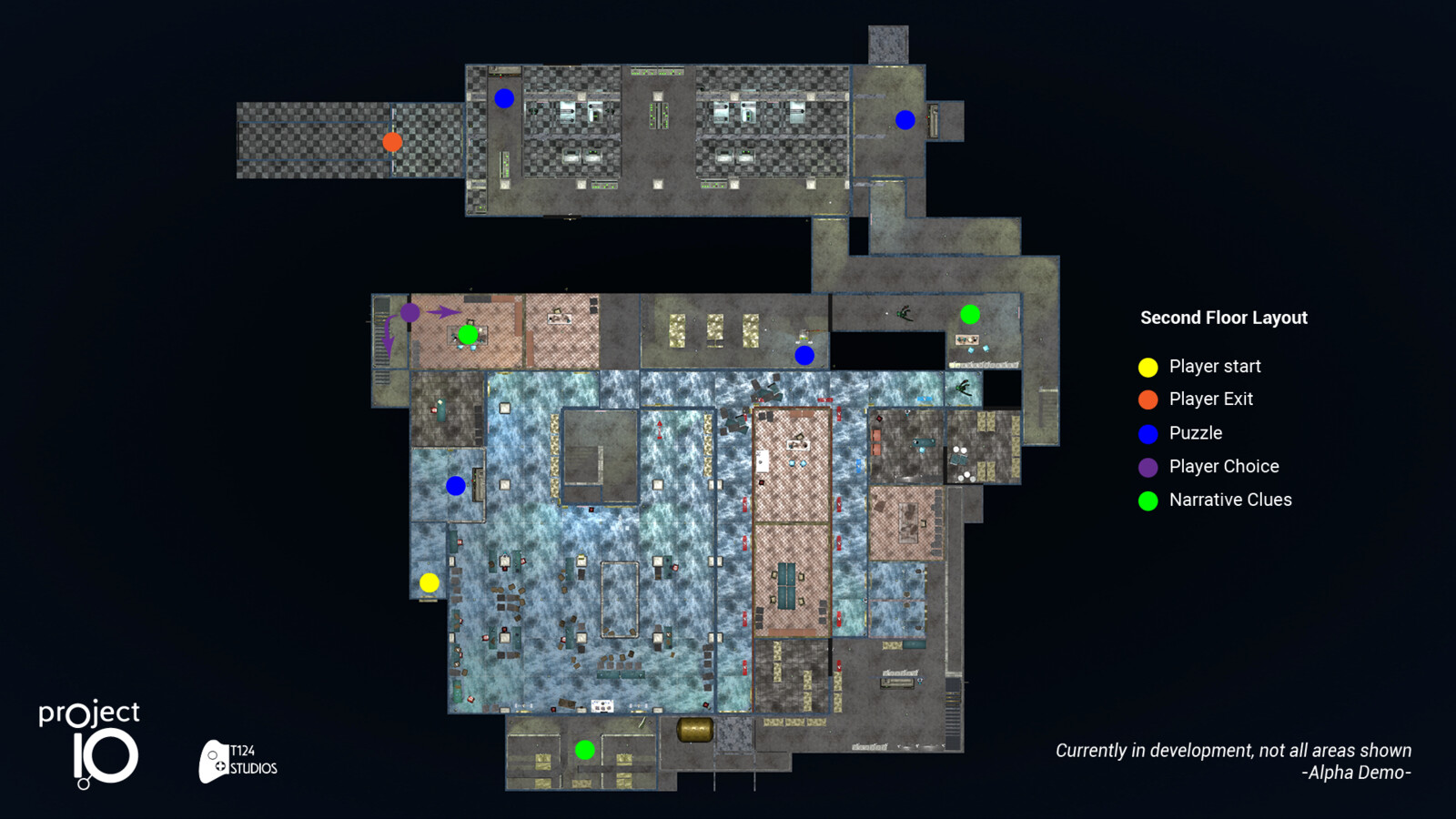 Mid-game level, second floor.