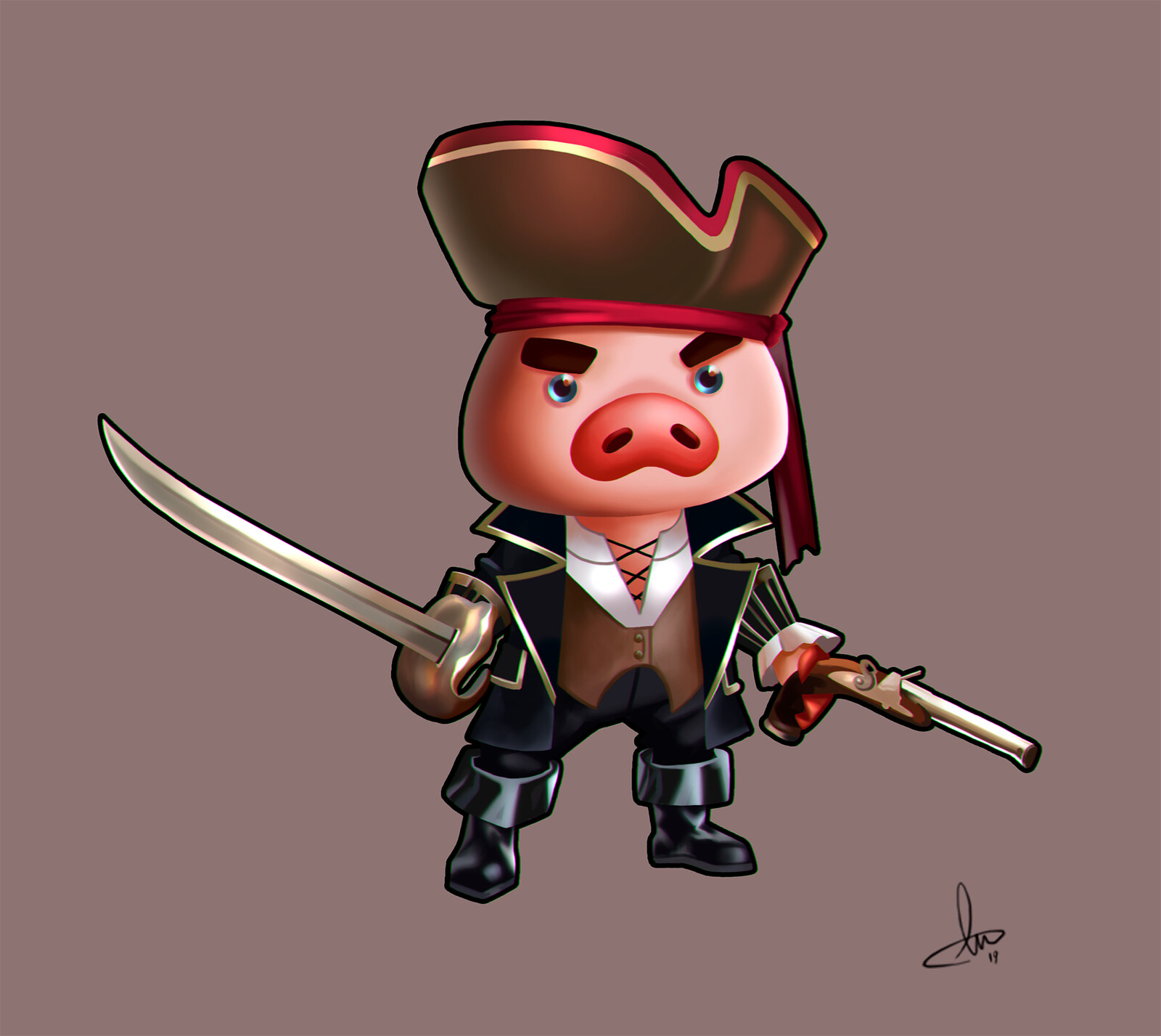 Cartoon Pig - Concept Art