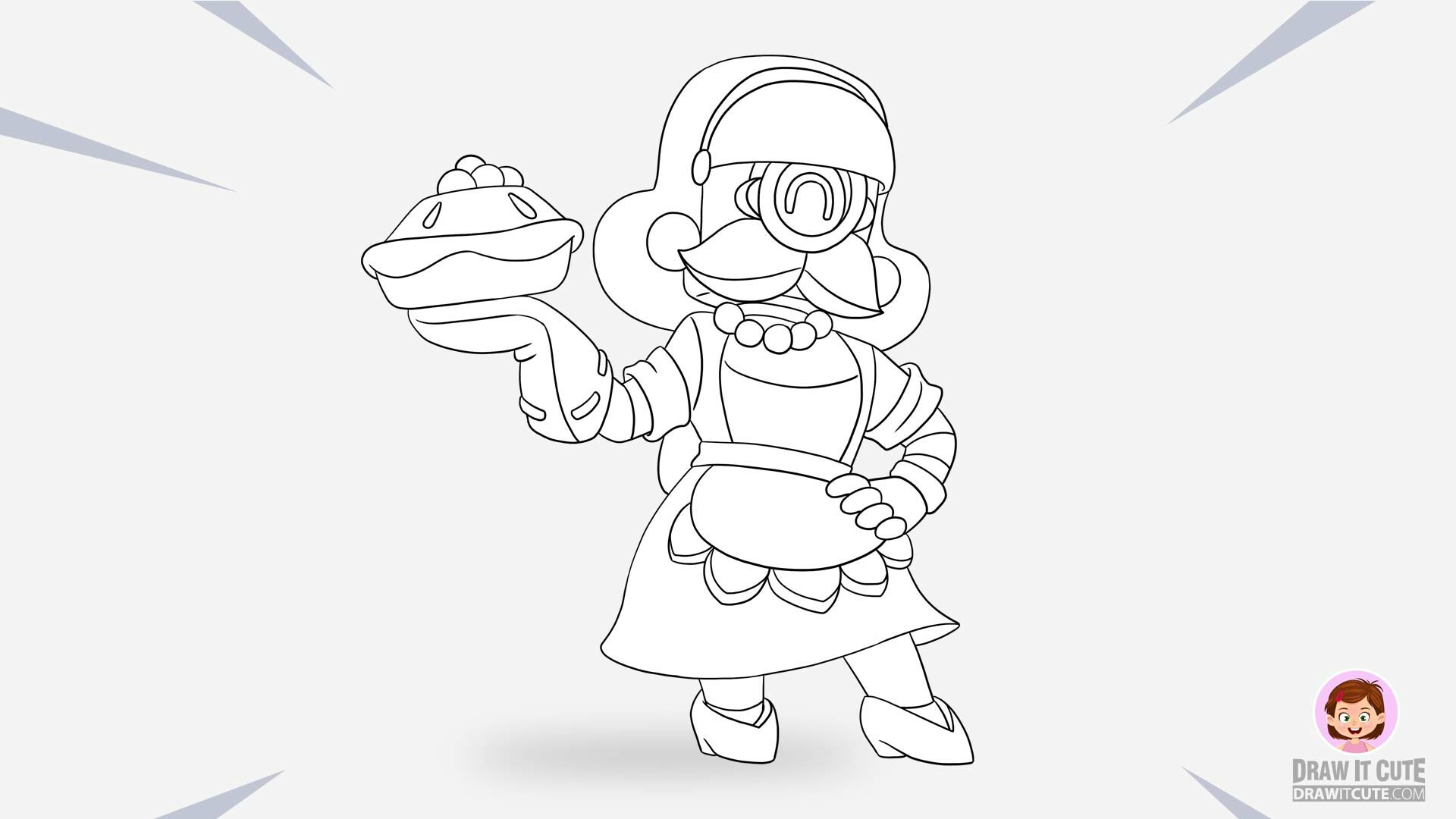 Artstation How To Draw Bakesale Barley Brawl Stars Super Easy Drawing Tutorial With Coloring Page Drawitcute Com