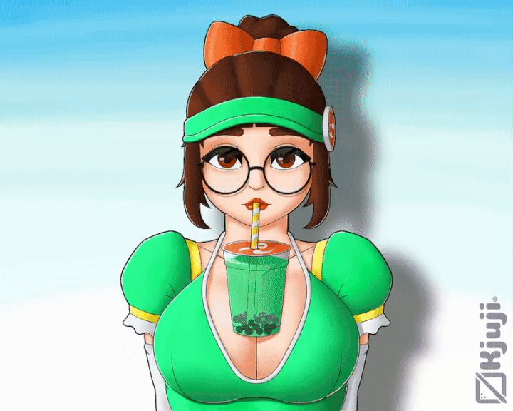 Artstation Honeydew Mei Bubbletea Meme Version Overwatch Kjuji Art