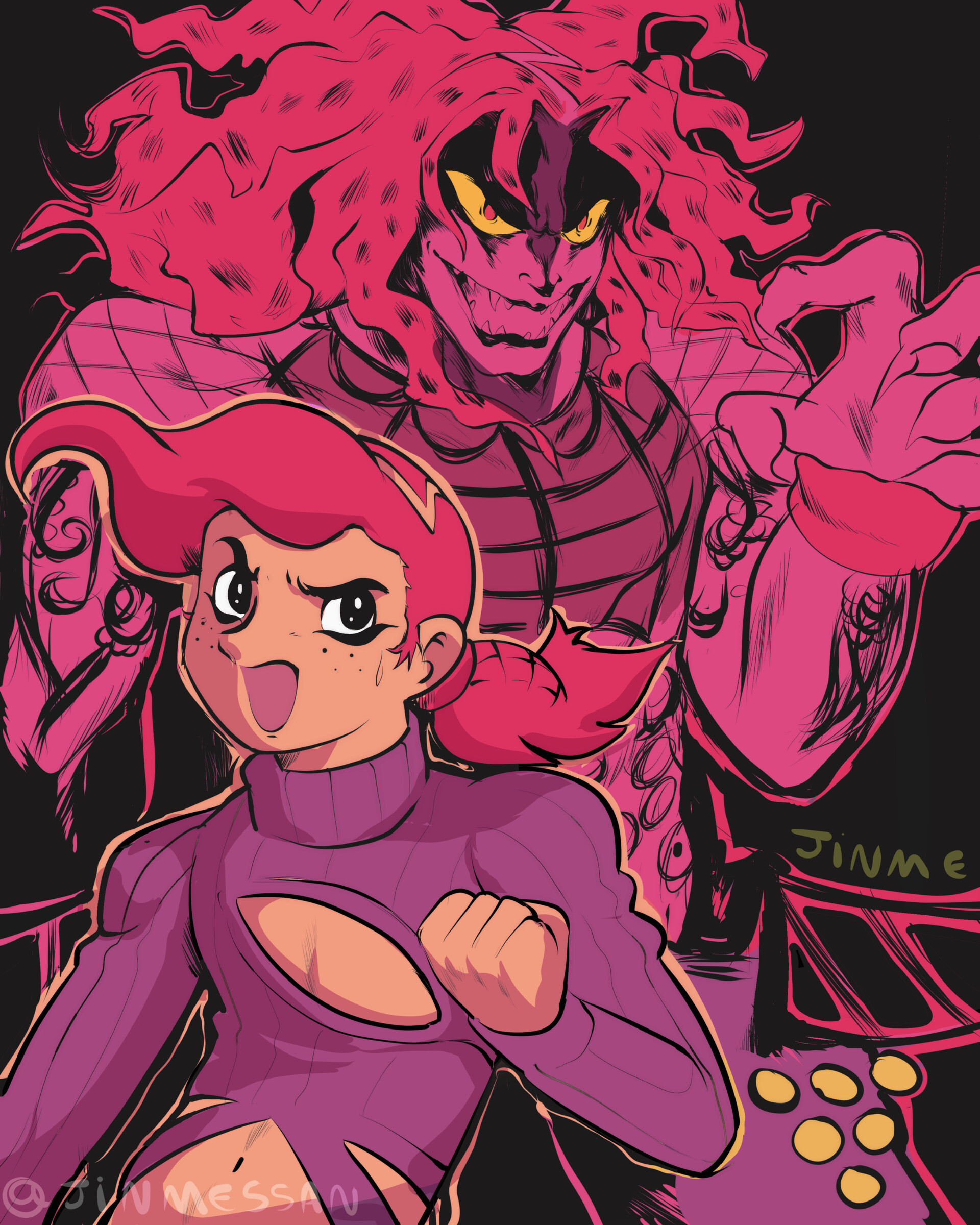 Sarah Silva Jinme Fanart Jojo X Devilman Diavoloman