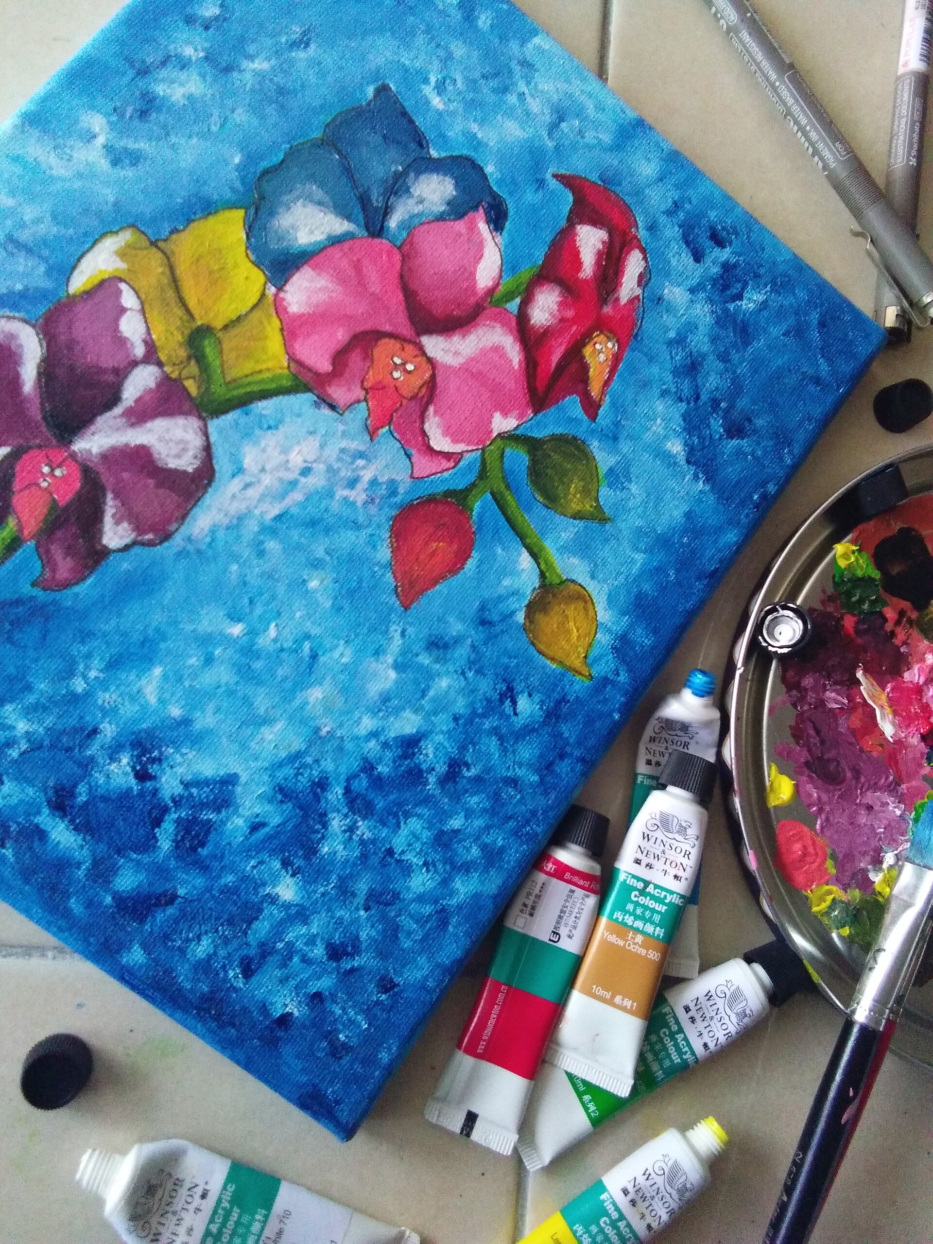 Artstation Painting Of Orchid Flower Sophi Sophea