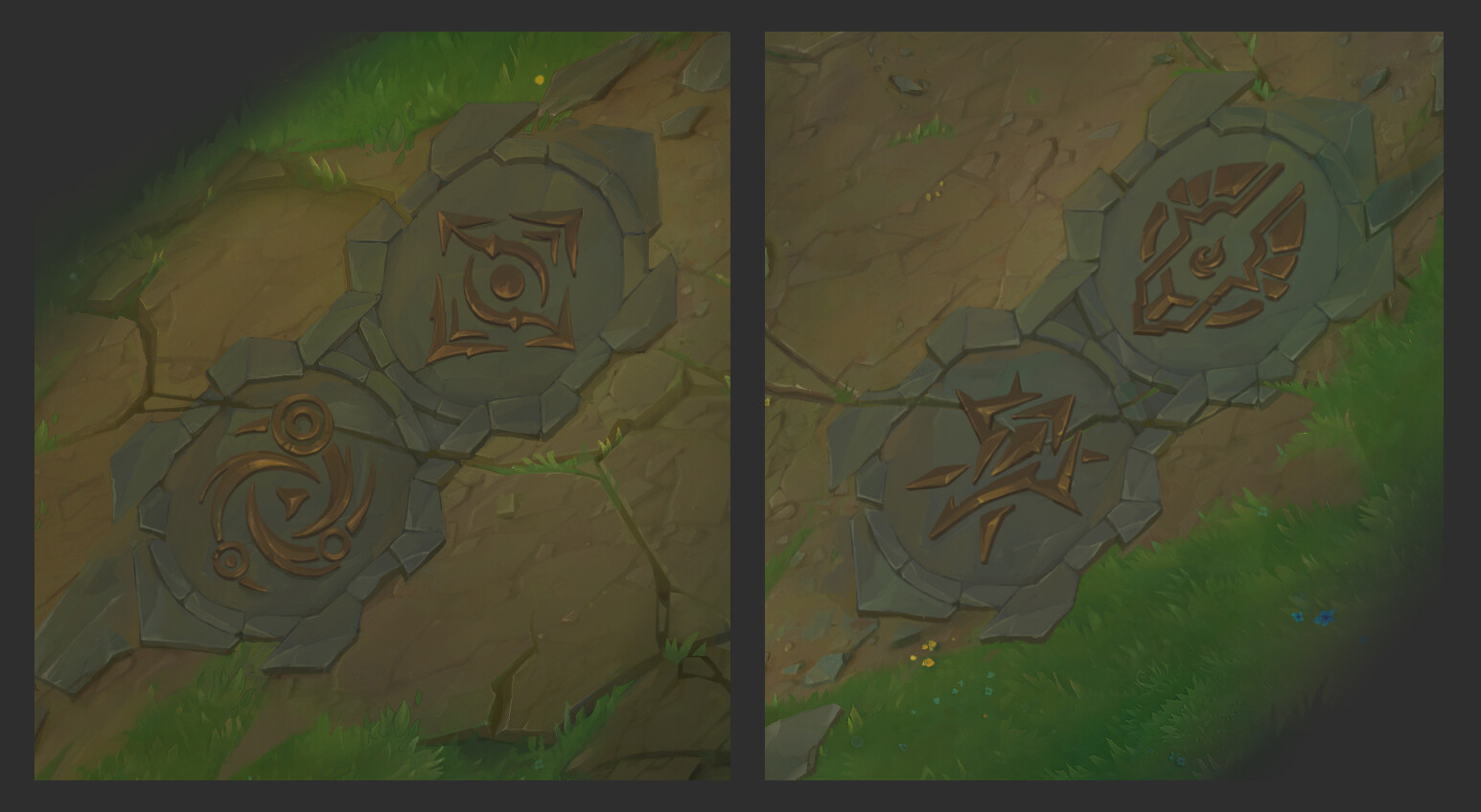 Top/Bottom lane Ground Relief (icons/logos designed by Riot Games)