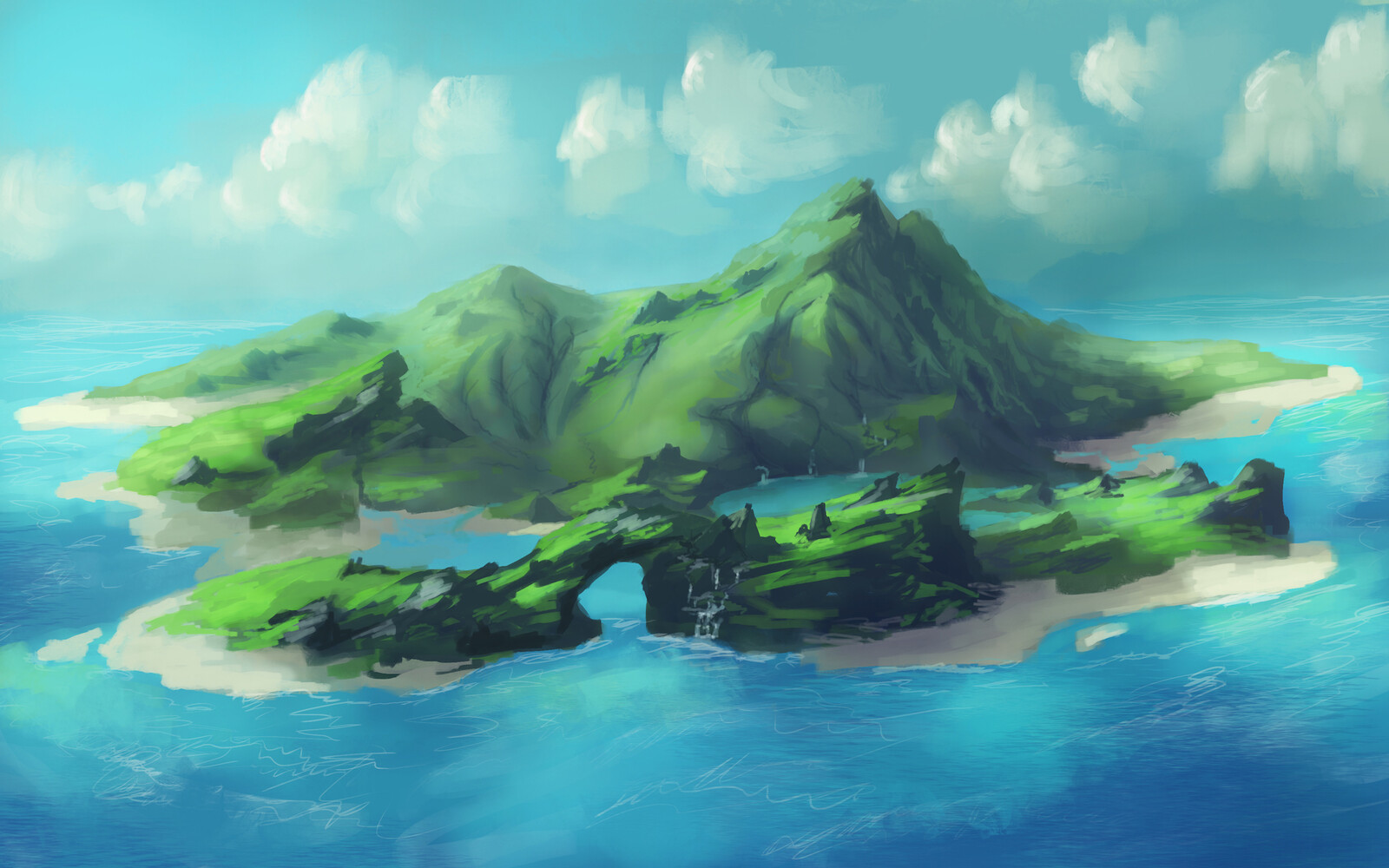 Nathanael Mortensen - Island Landscape Speed Painting