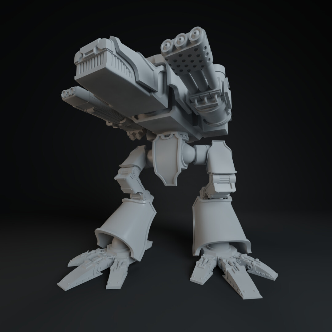 Artstation Mars Pattern Warhound Titan 40k Hugh Barrow