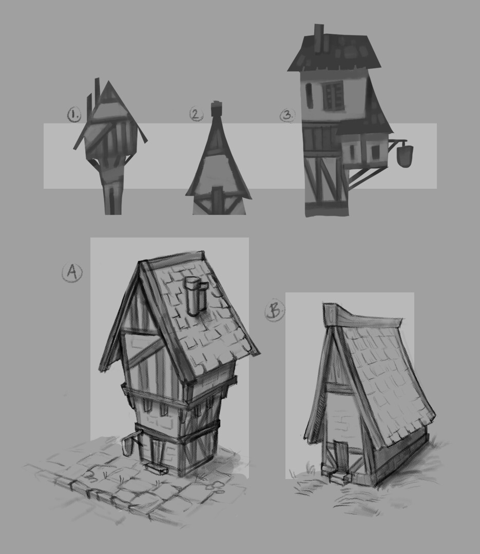 Very simple shape exploration for the buildings.