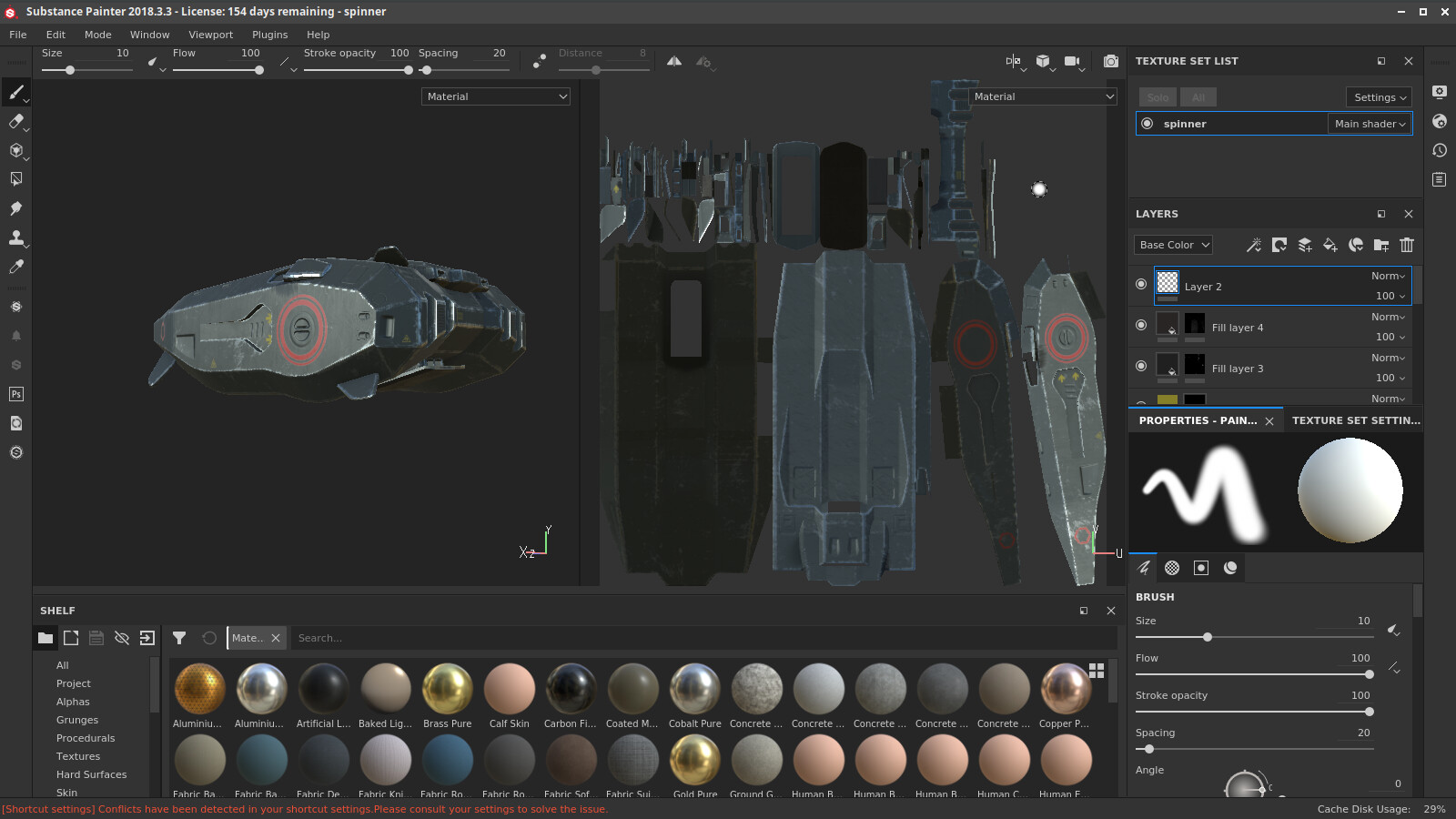 all Skimmer textures done in substance painter