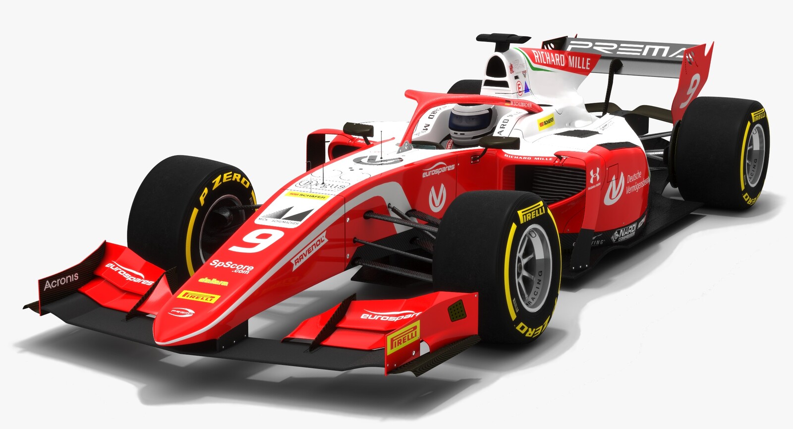 Prema Racing F2 #9 Formula 2 Season 2019 3D model.