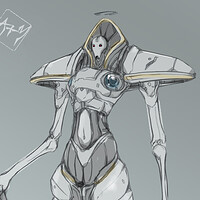 Artstation オリジナルロボット落書き Tetsuya Watanabe