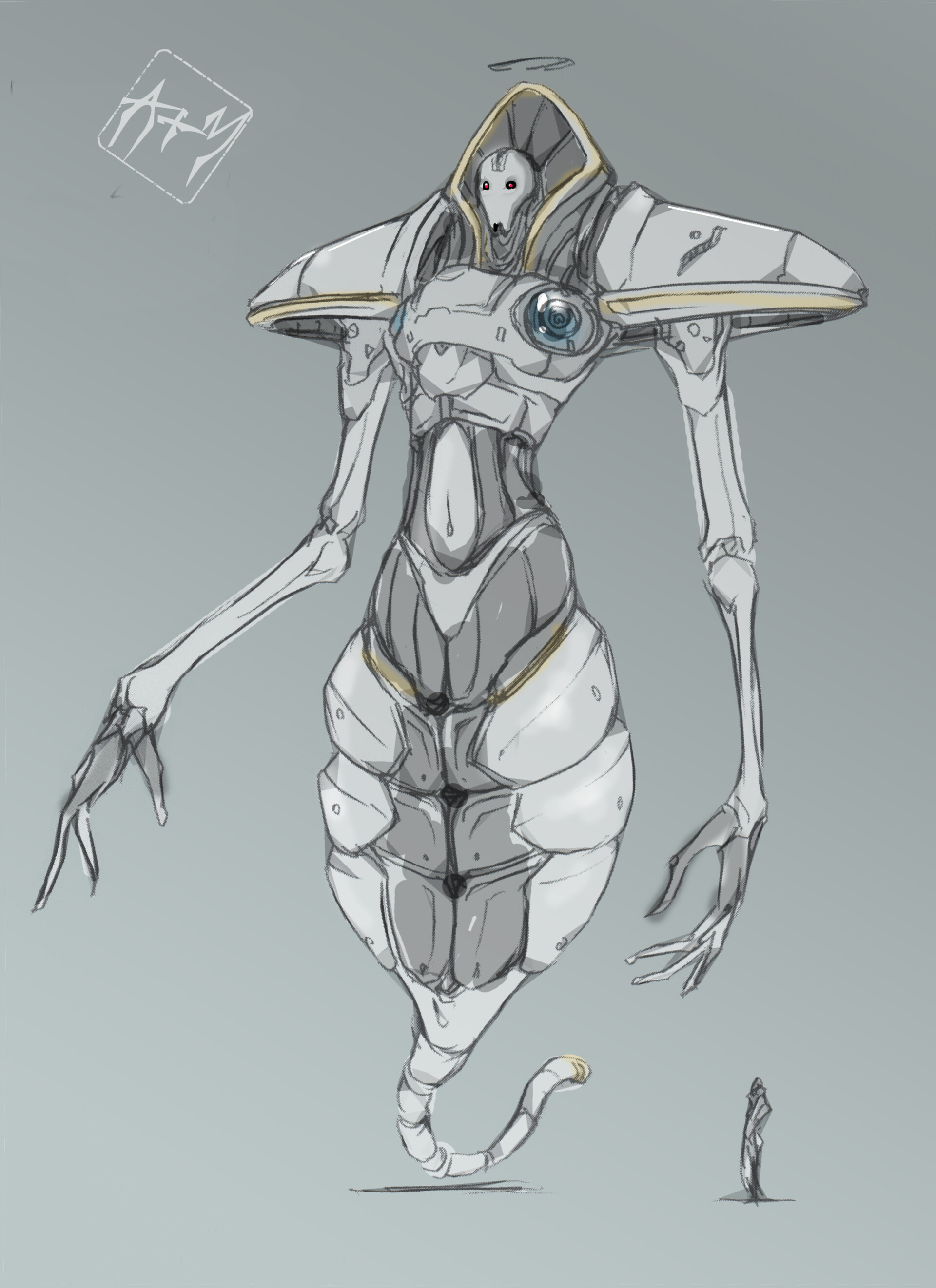 artstation 妖怪ロボ ３０ｍの宇宙人 tetsuya watanabe