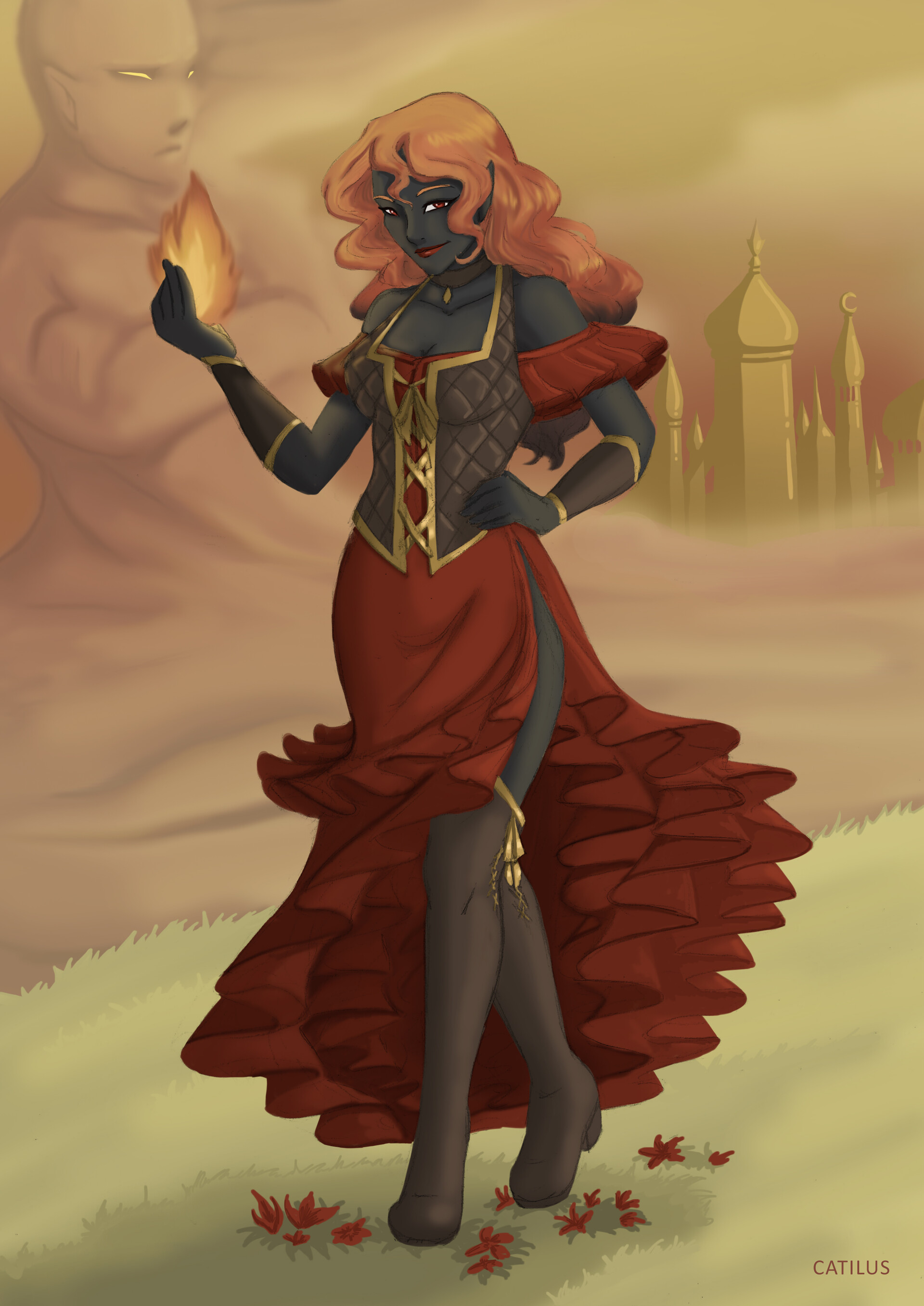 Artstation Fiammetta Fire Genasi Bard Christina Kritikou Fire genasi are the descendents of a union between efreeti or other. fiammetta fire genasi bard christina