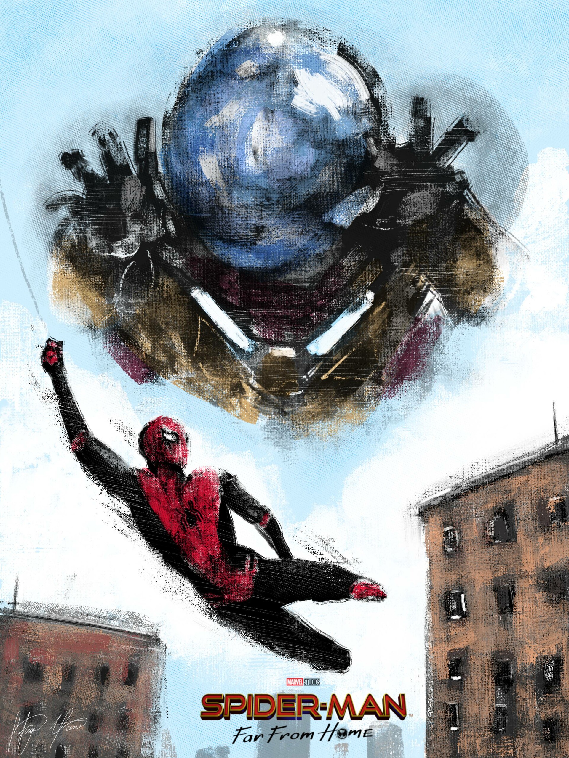Artstation Spider Man Far From Home Poster Porfirio Urena