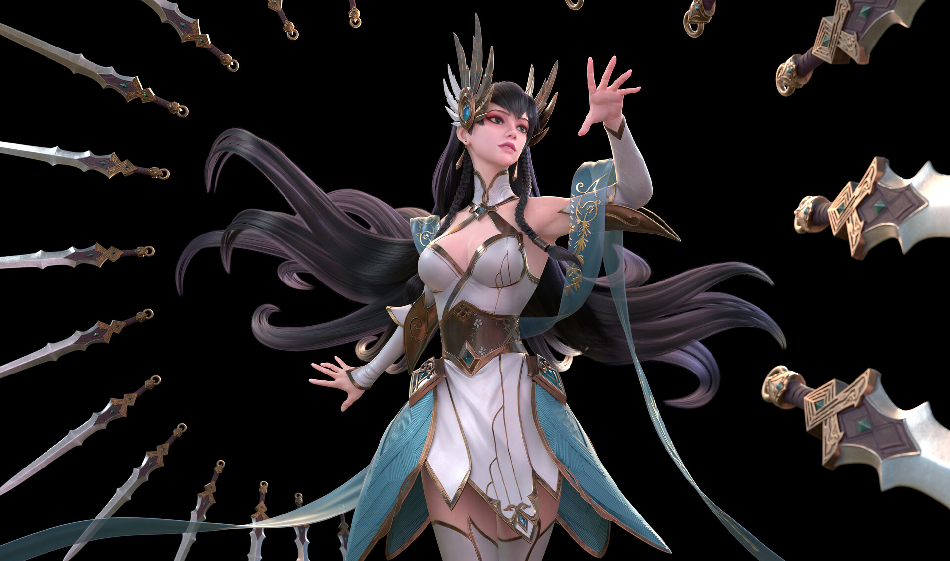 divine sword irelia statue