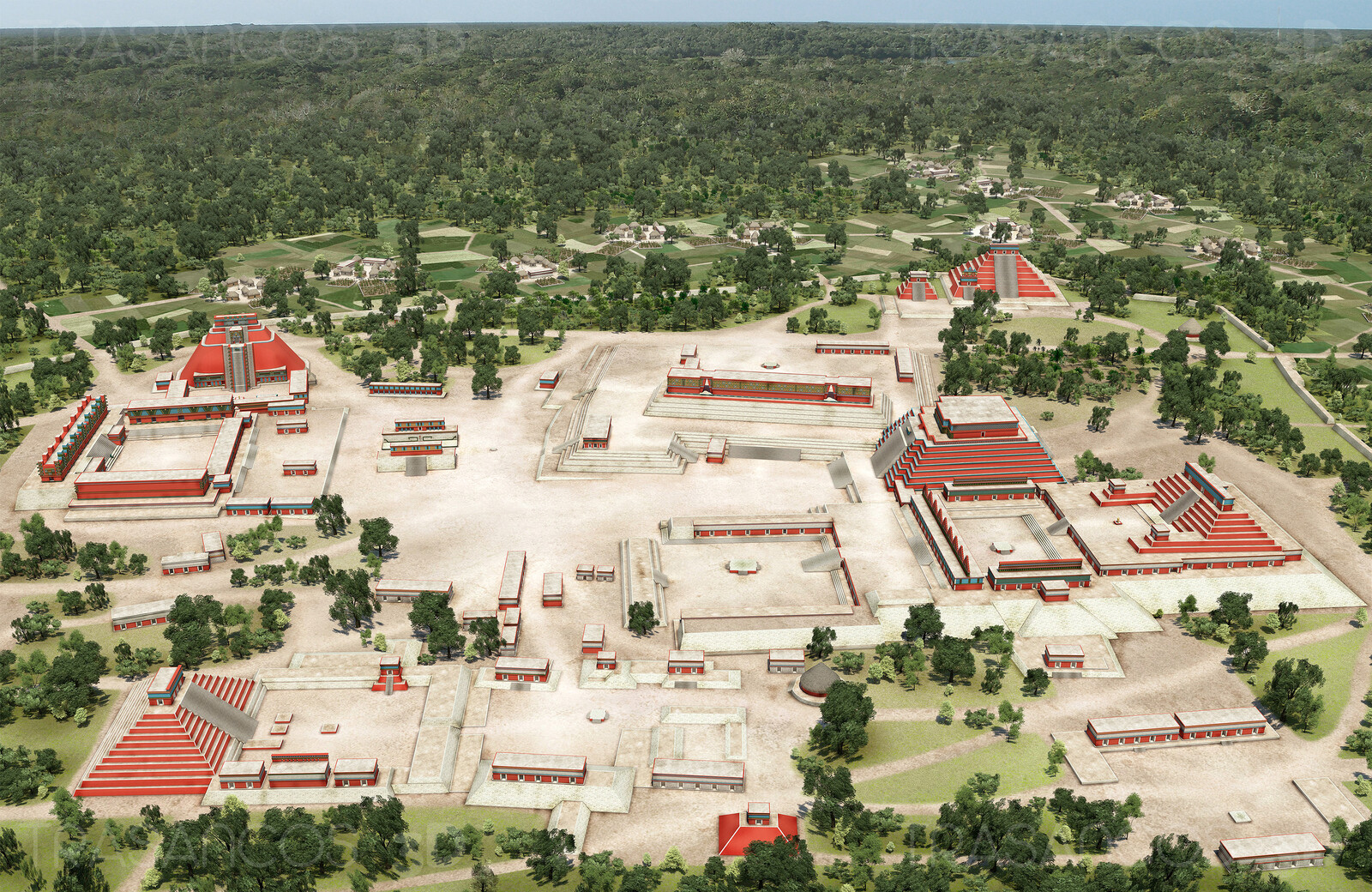 Panoramic view of the reconstructed mayan city of Uxmal.
Modeled in collaboration with:
- Andrés Armesto
- Alejandro Soriano
- Carlos Paz
- Diego Blanco