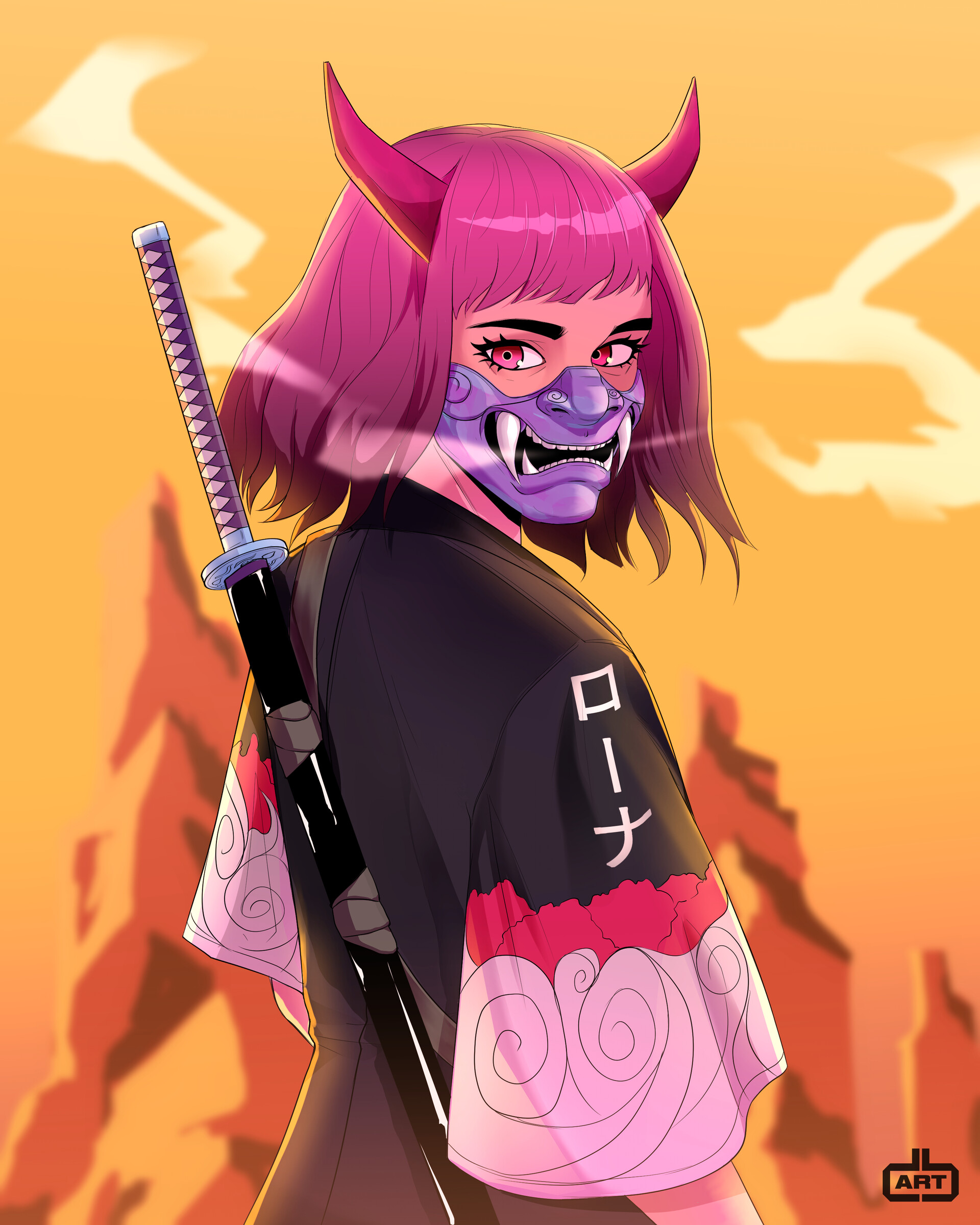 ArtStation Oni Girl (Draw in you Style)