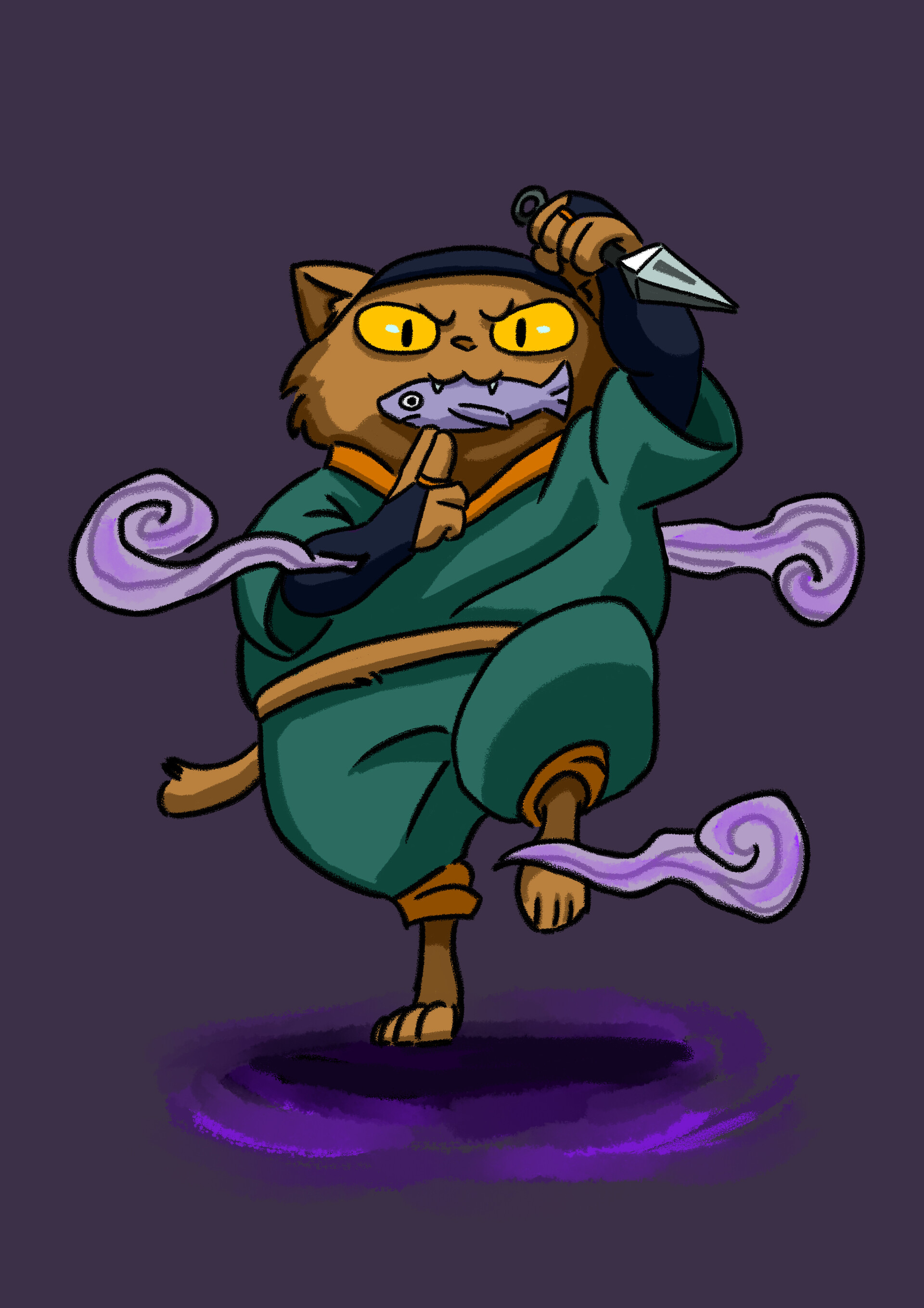 ArtStation - Character Design Challenge — Ninja Cat