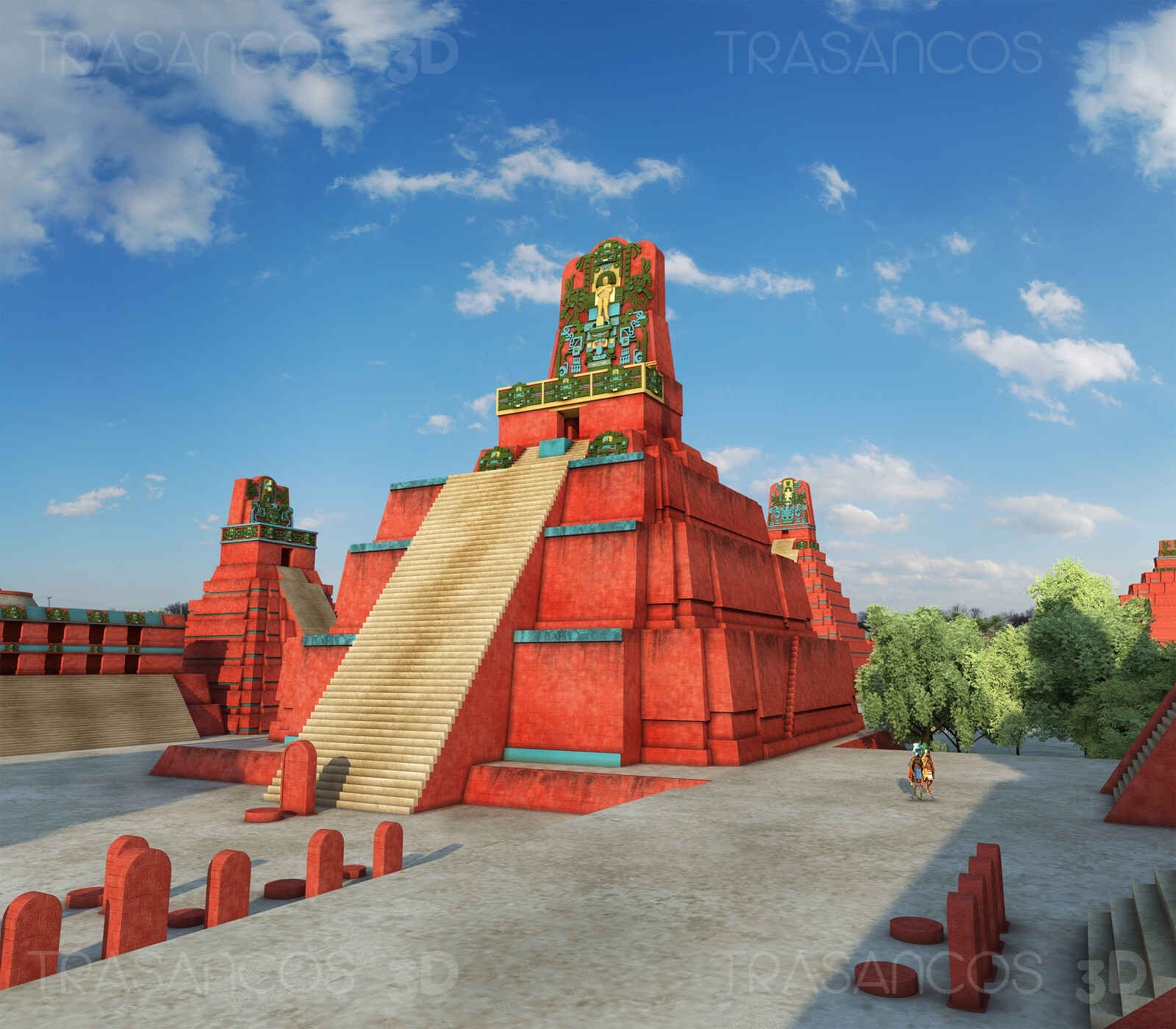 View of te reconstructed Temple II in the Great Square of Tikal.
Modeled in collaboration with:
- Andrés Armesto
- Alejandro Soriano
- Carlos Paz
