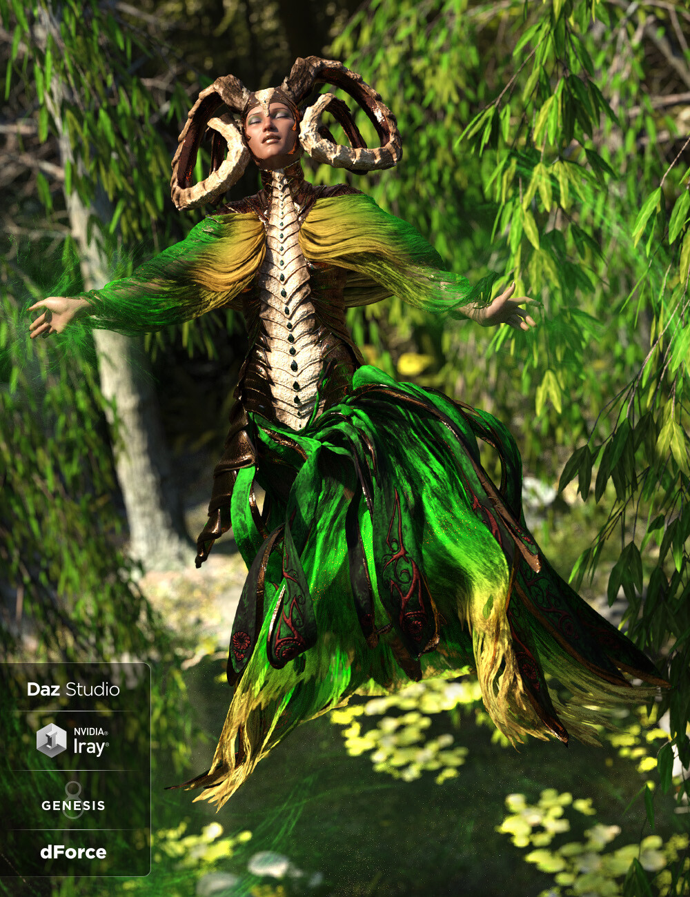 "Green Goddess"
Promo render for another huge project, called Dragon Empress.
