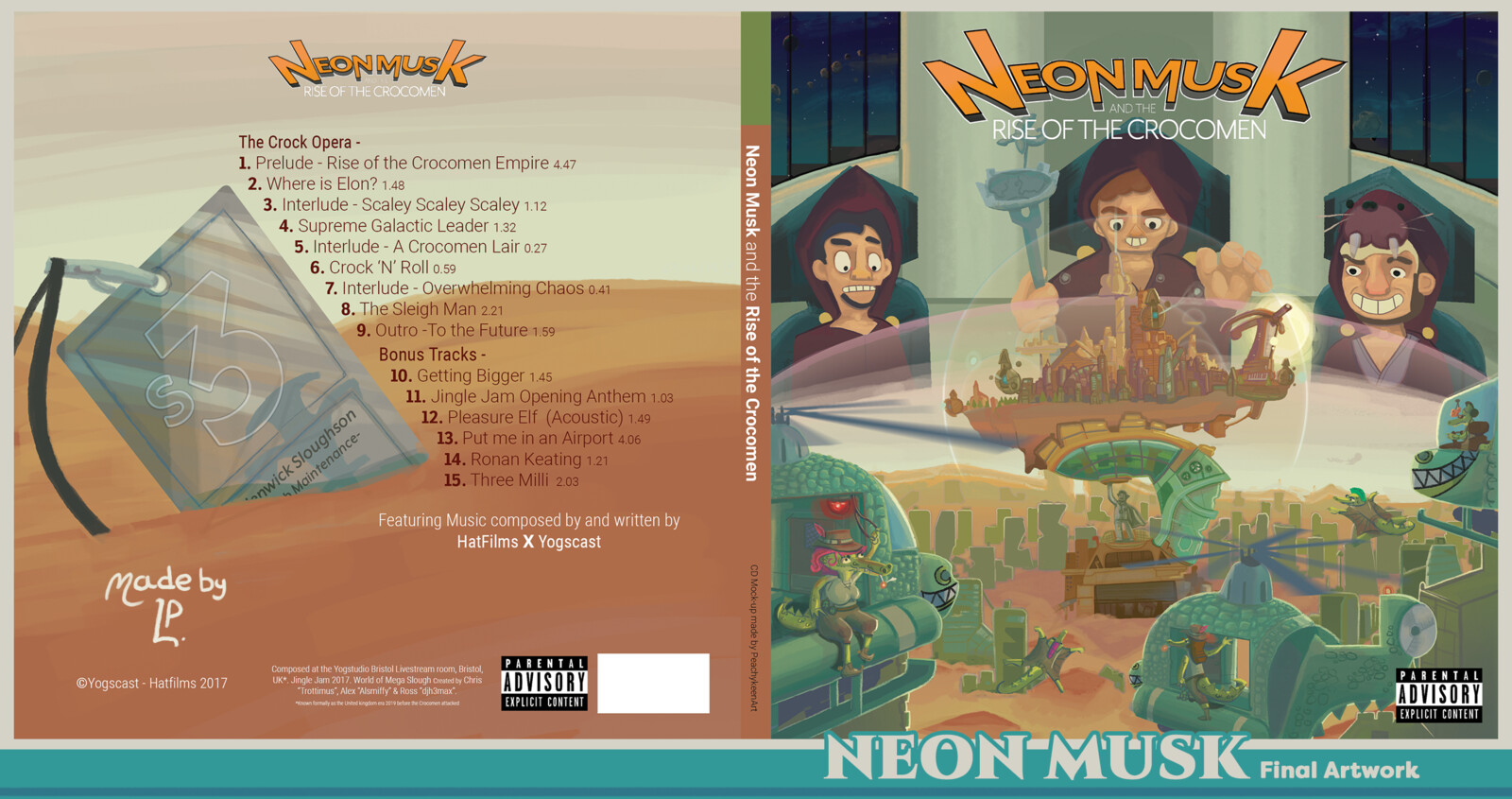 Fan Artwork | Neon Musk: and the Rise of the Crocomen AlbumArt