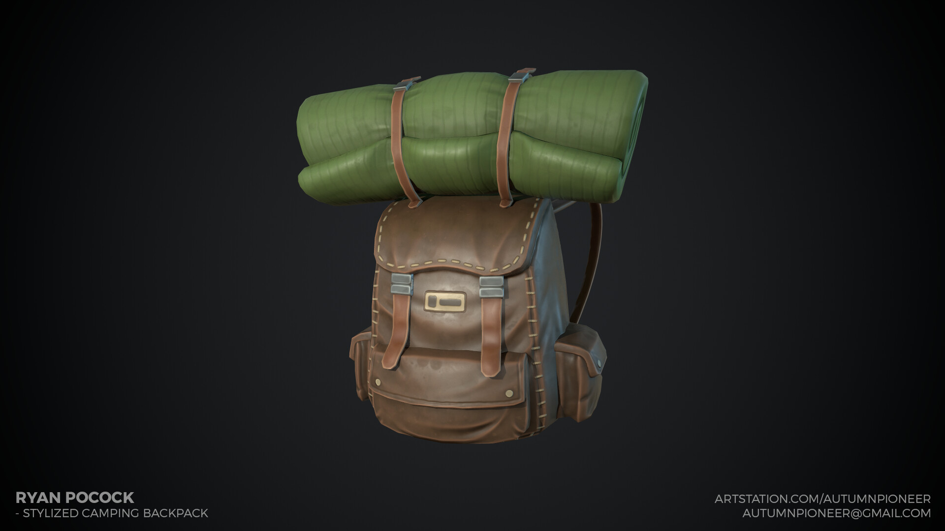 stylized camping backpack ryan pocock