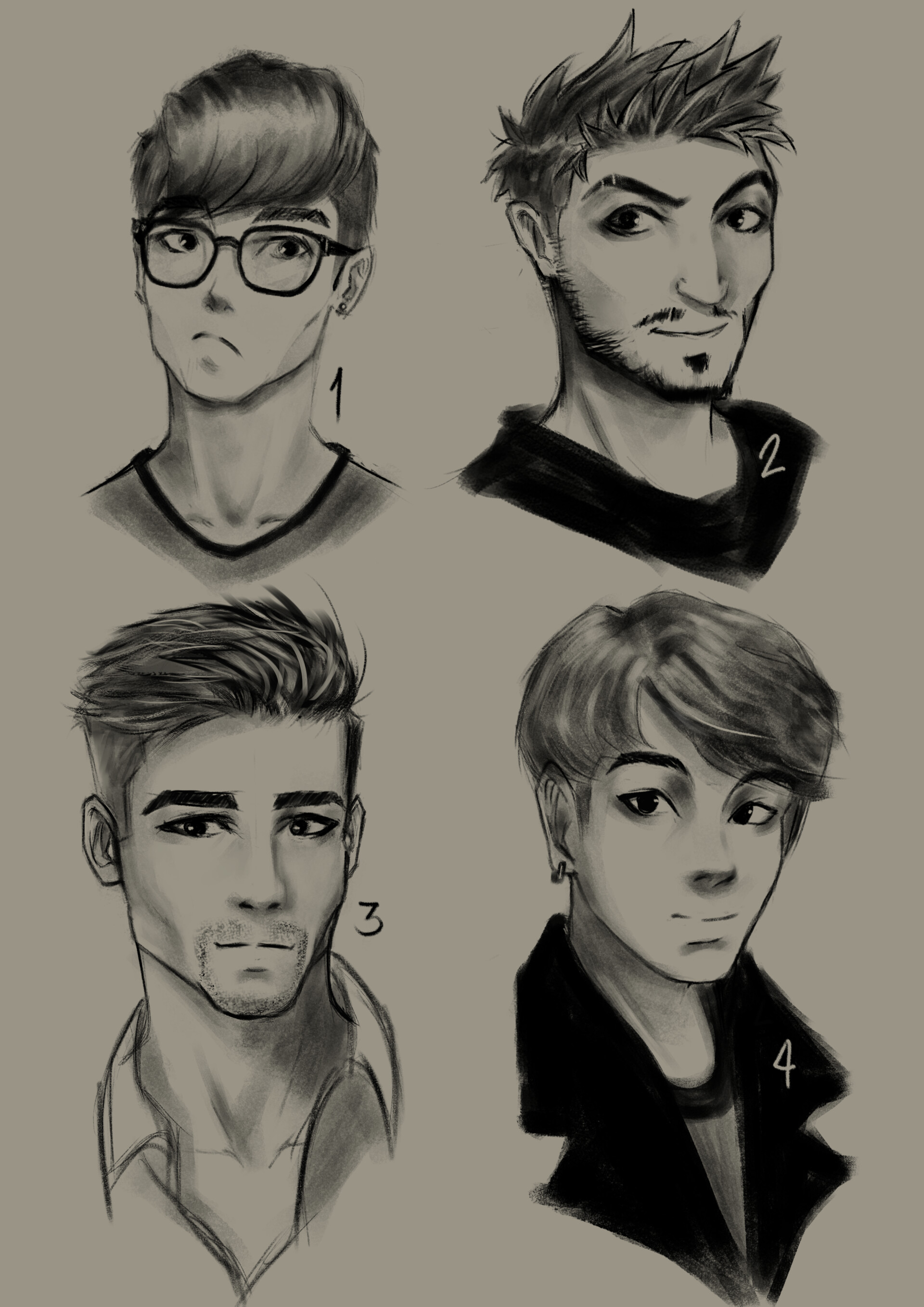 ArtStation - Handsome men sketches