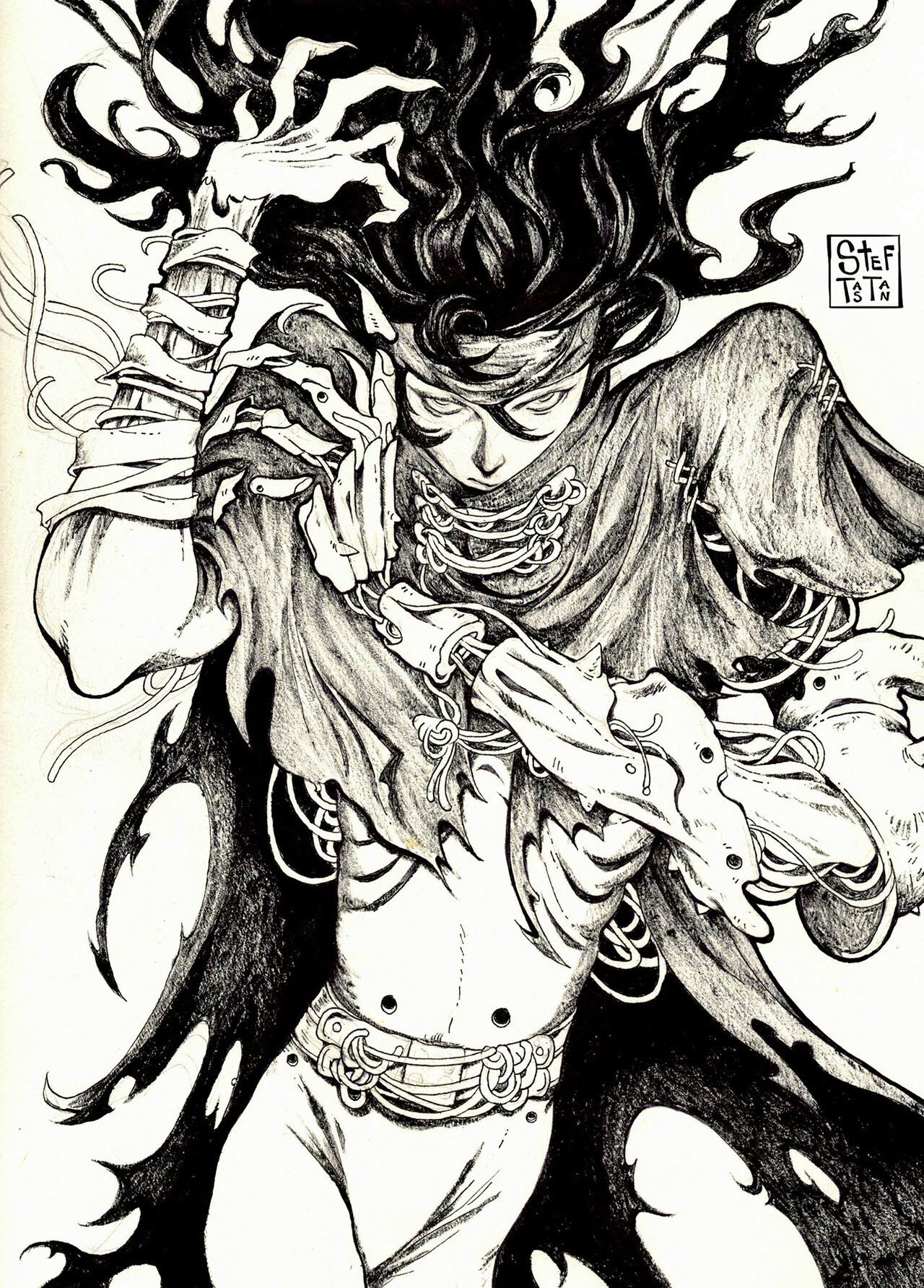Artstation Final Fantasy Characters In Pen Stef Tastan