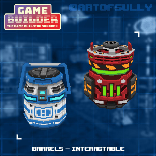 Barrels - Interactable (assets for 'Game Builder')
