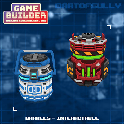 Barrels - Interactable (assets for 'Game Builder')