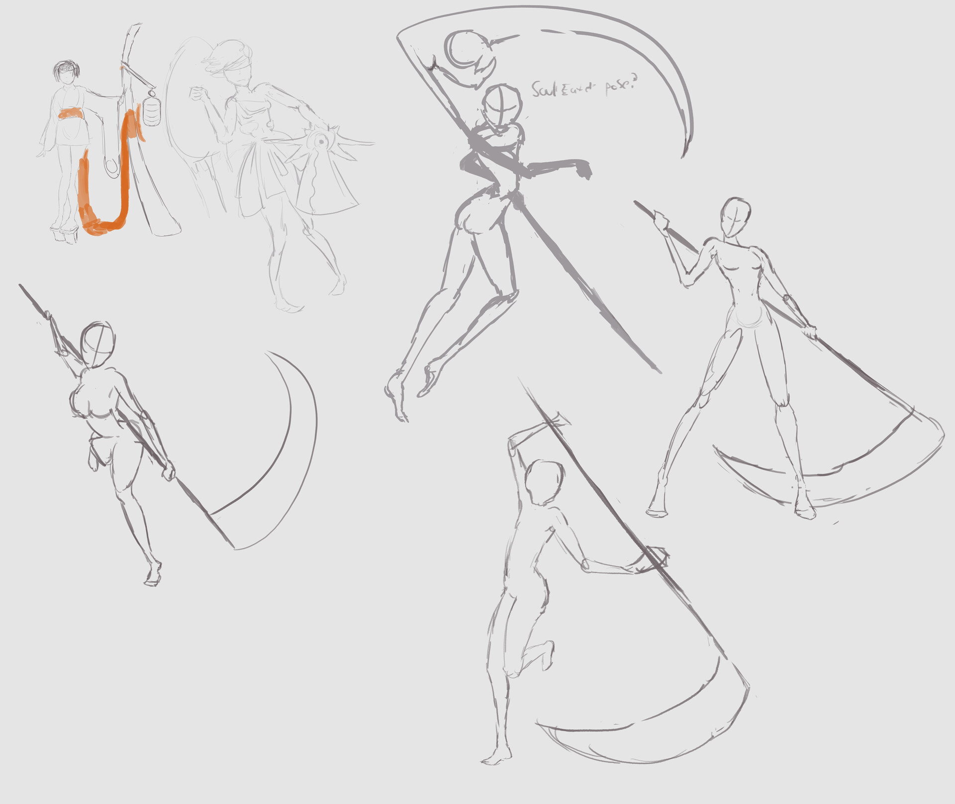 Scythe Fighting Poses