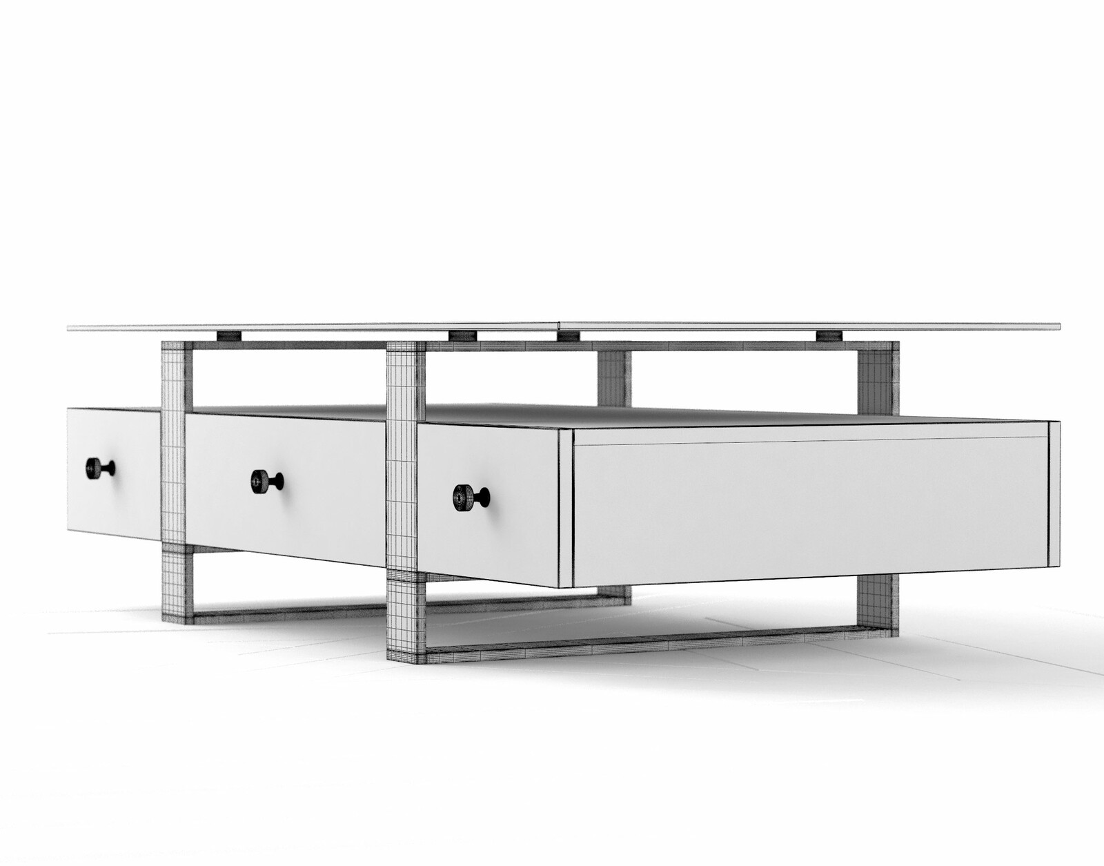 Wireframe Rendering of the Voltio Cocktail Table