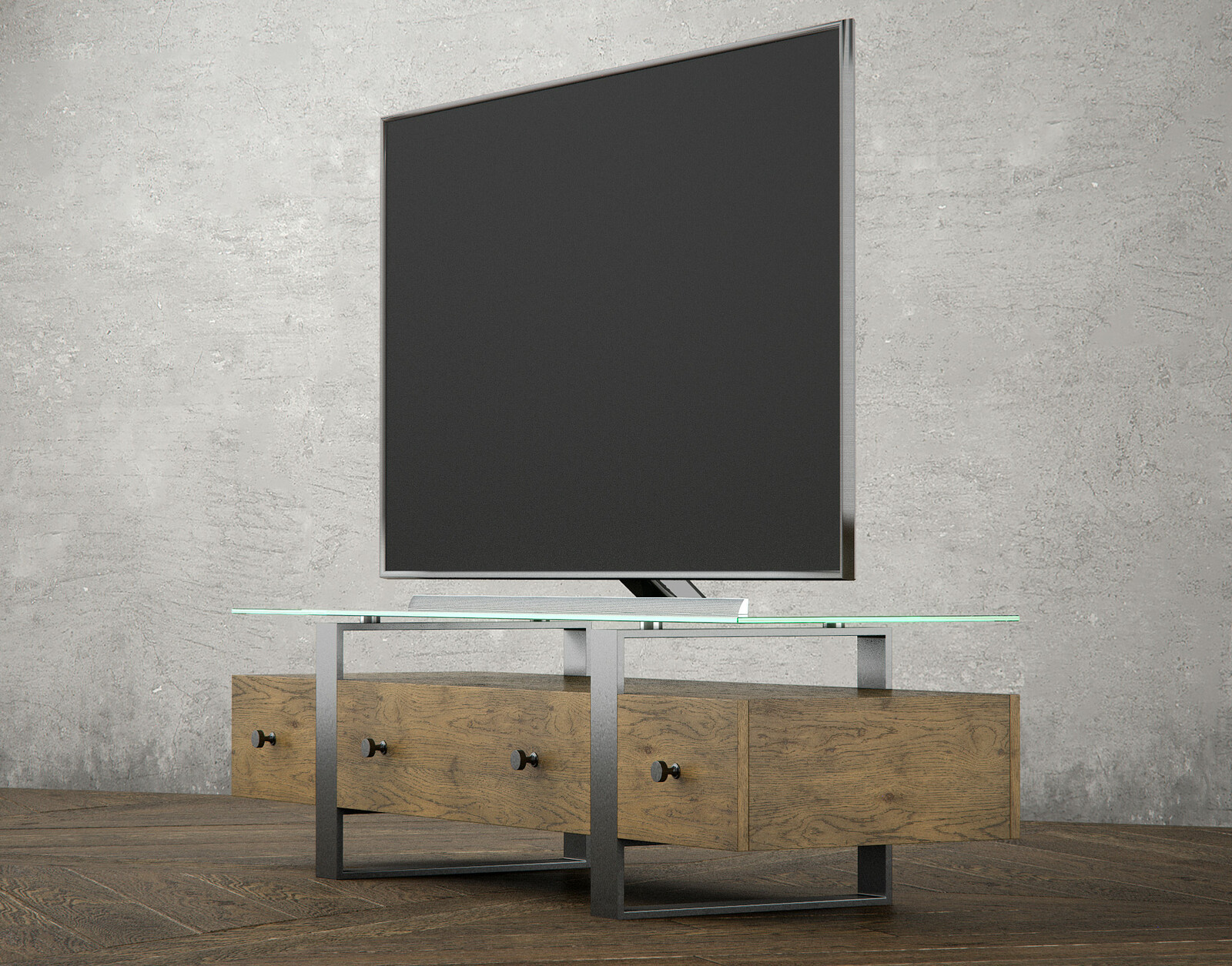 RGB perspective rendering of the Volito TV Console