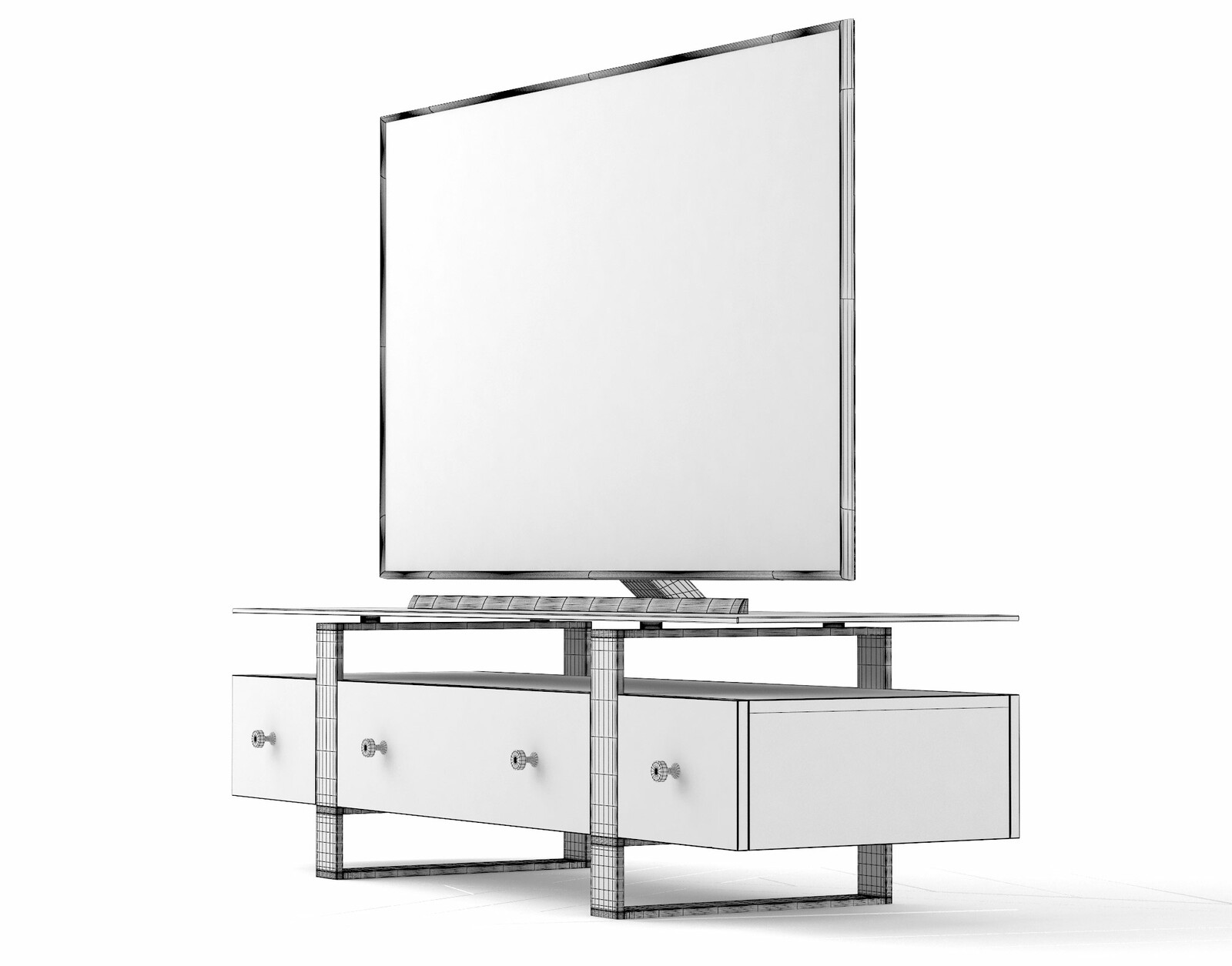 Wireframe Rendering of the Voltio TV Console