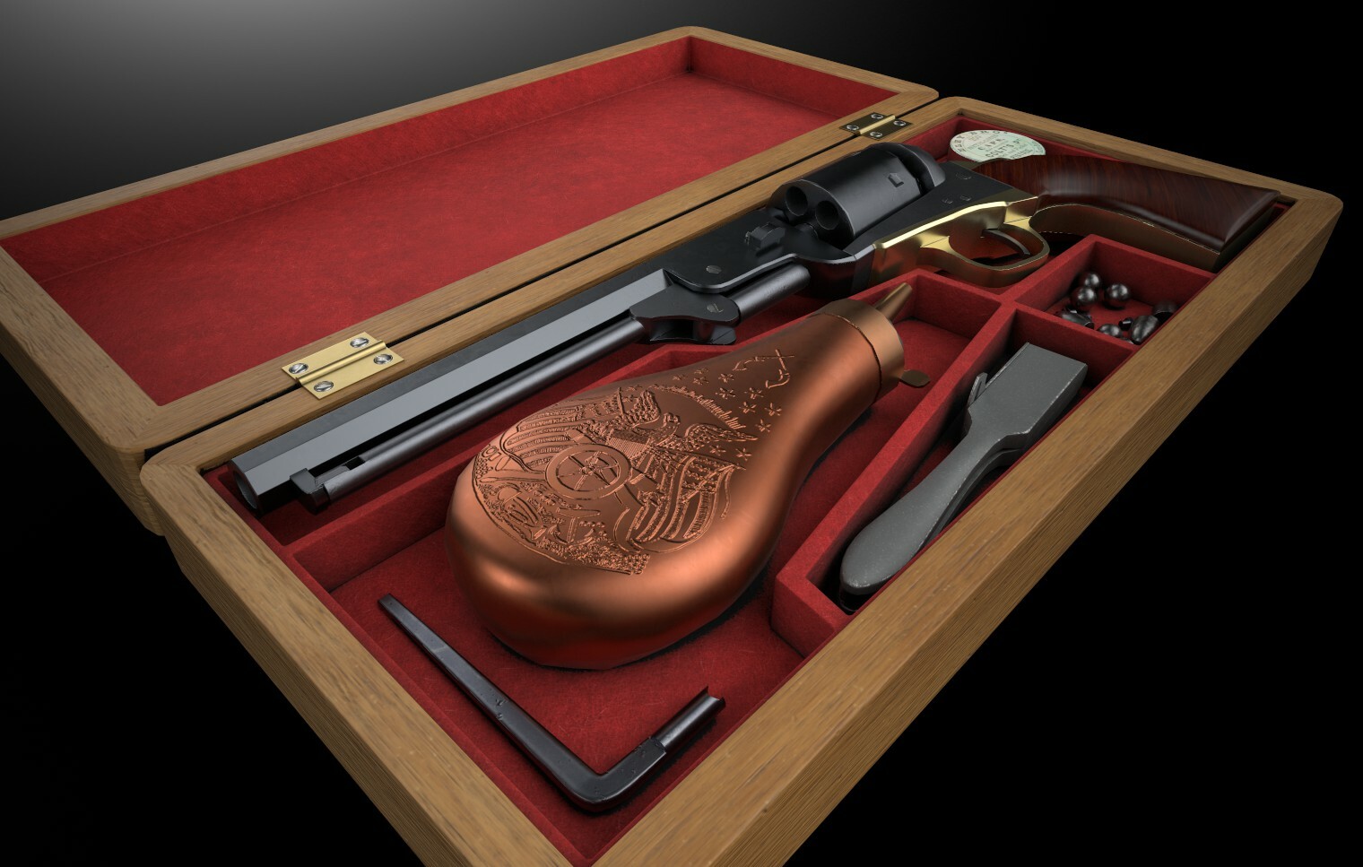 Darin Hall Colt 1851 Navy Revolver and Box
