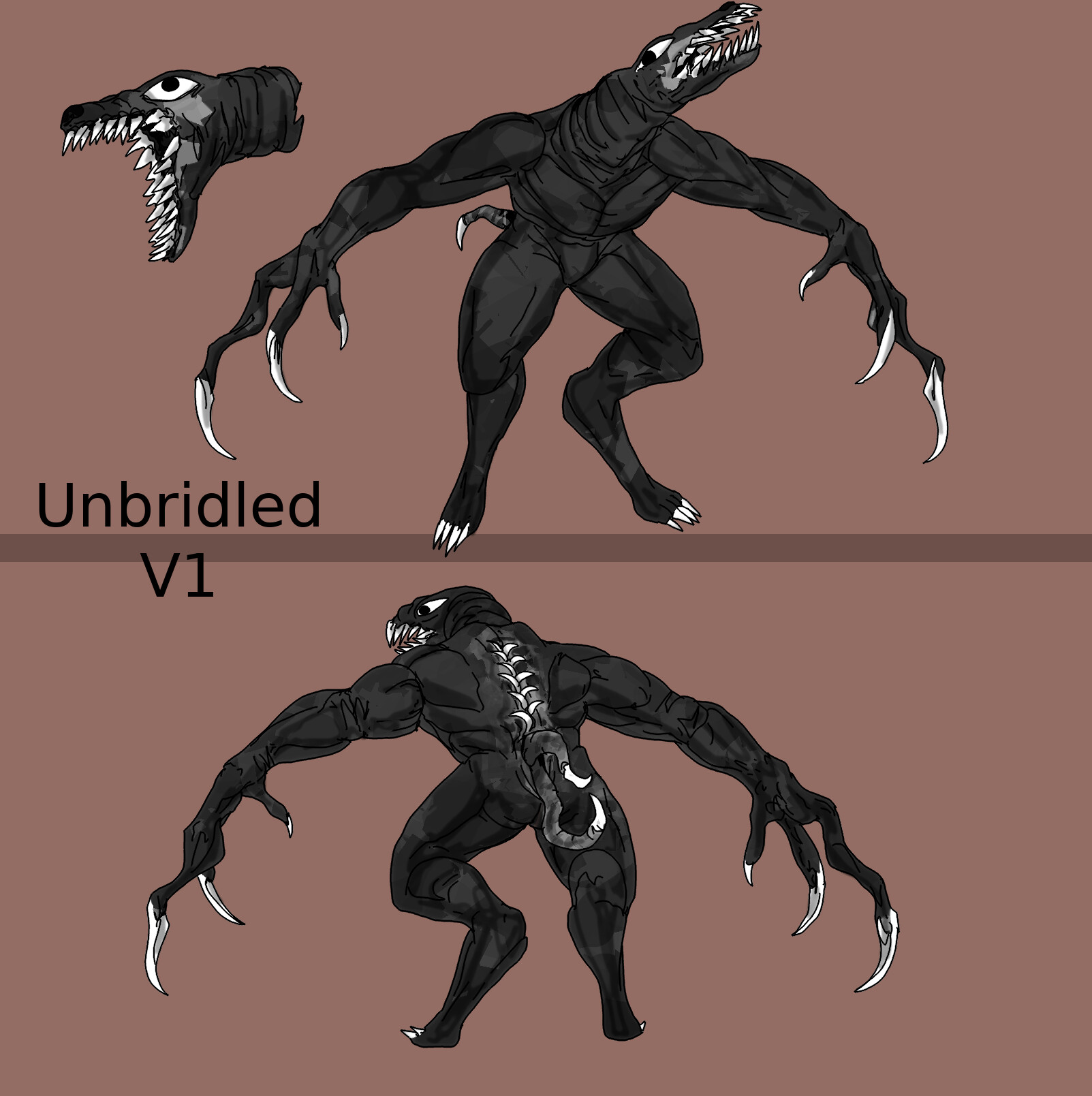A Monster I Modelled for a horror game by SilkSwitch on DeviantArt