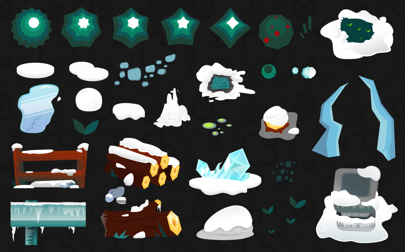 2d assets for the winter areas
