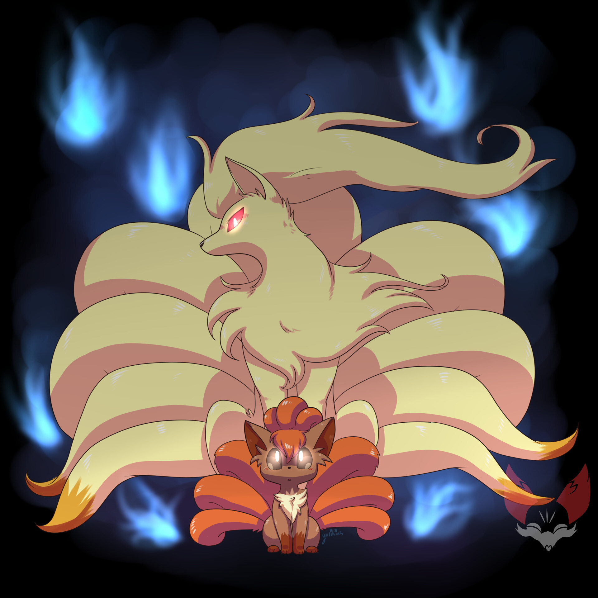Ninetales and Vulpix from Pokemon (2013) 