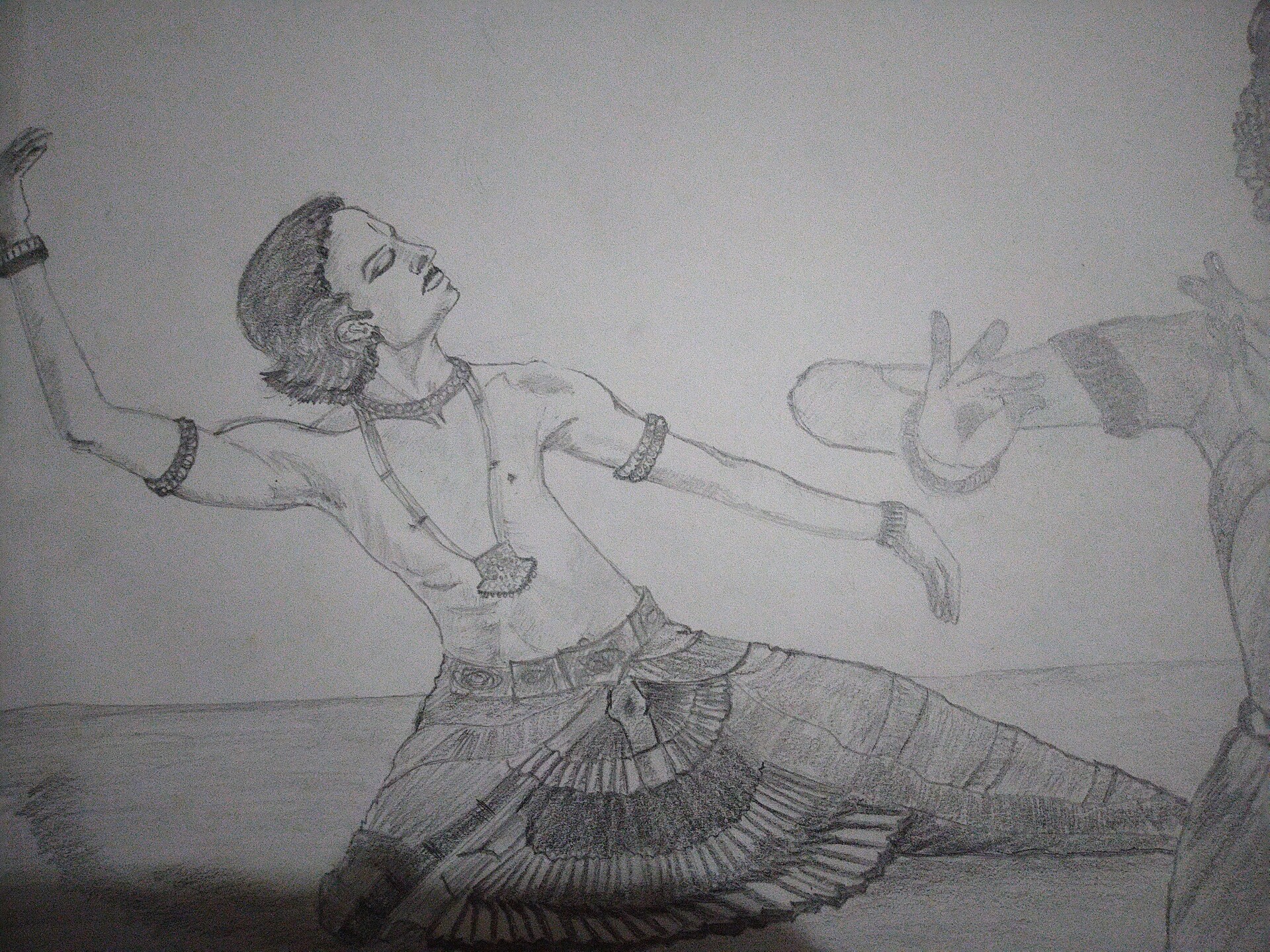 Bharatanatyam (South Indian classical dance form). The face got a little  messed up.. : r/drawing